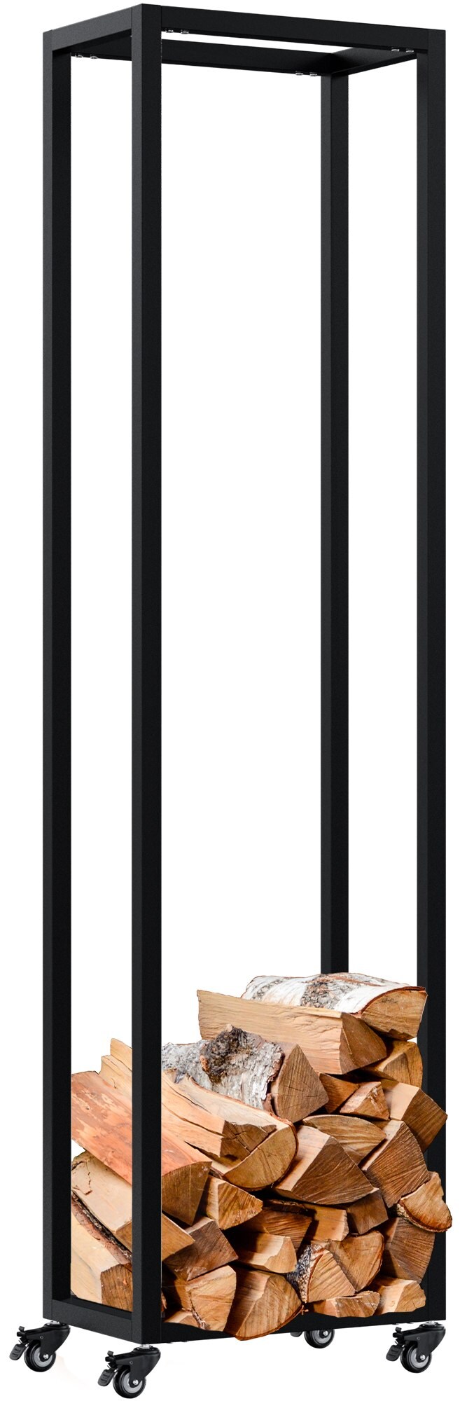 CLP Kaminholzst&auml;nder innen Metall mit Rollen Hilta, Kaminholzregal aus stabilem Metall, Aufbewahrung f&uuml;r Brennholz im Wohnzimmer - Bild 1
