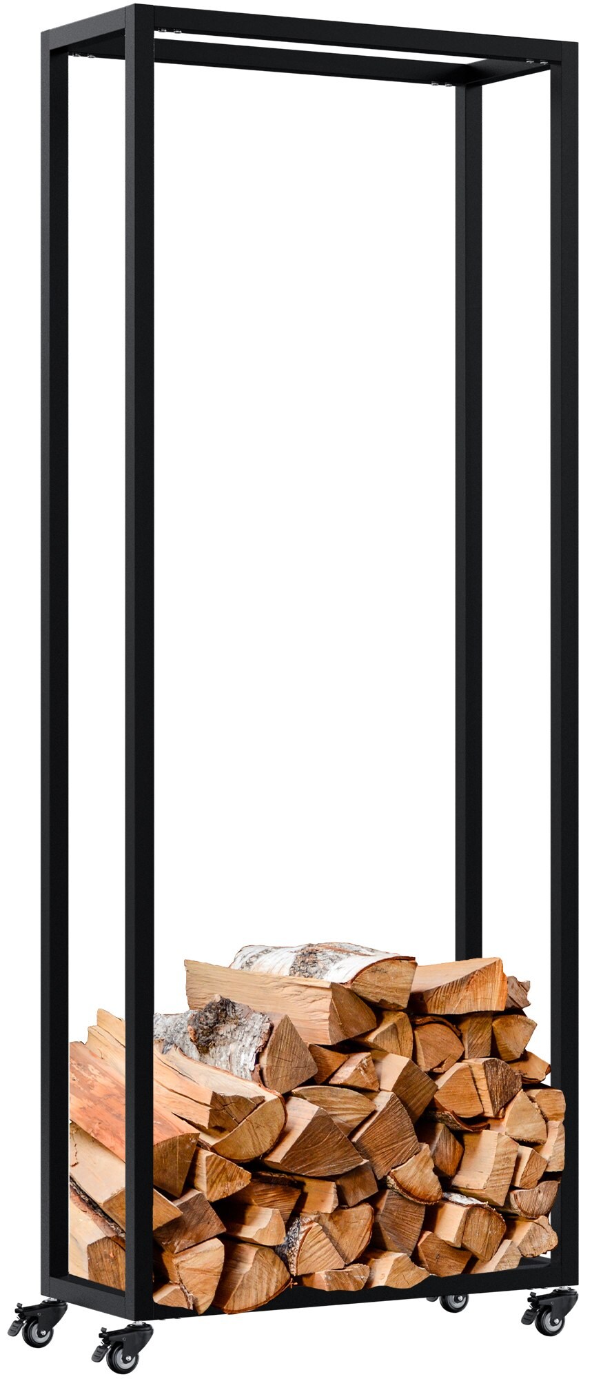 CLP Kaminholzst&auml;nder innen Metall mit Rollen Hilta, Kaminholzregal aus stabilem Metall, Aufbewahrung f&uuml;r Brennholz im Wohnzimmer - Bild 1