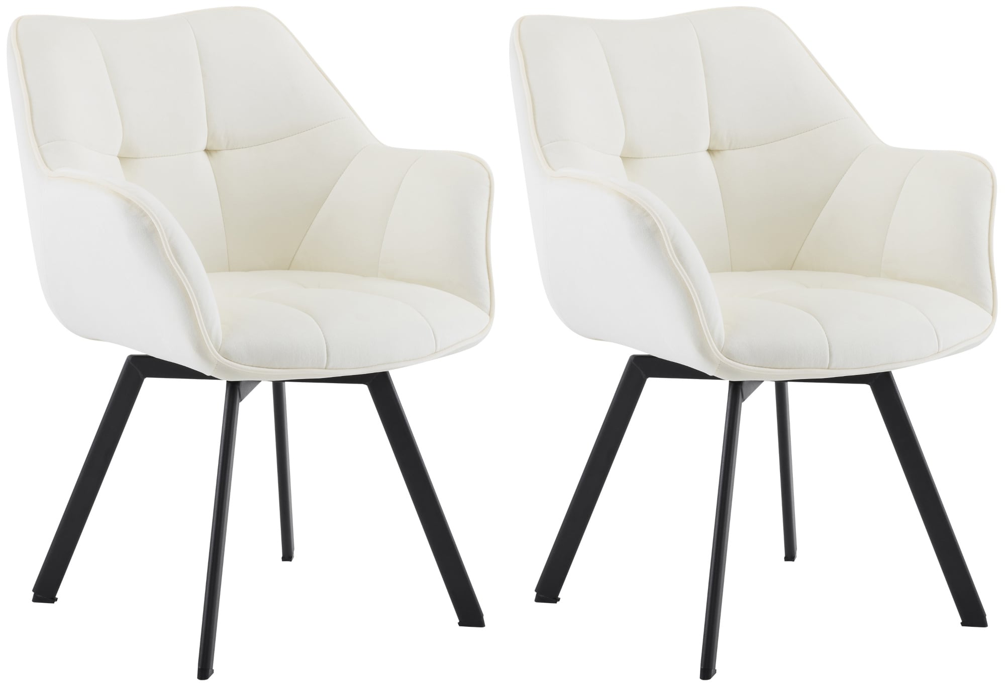 CLP 2er Set Esszimmerstuhl Jordi aus Samt | Drehbarer Sessel f&uuml;r Wohn- und Essbereiche | Ergonomisches Design belastbar bis 150 kg - Bild 1