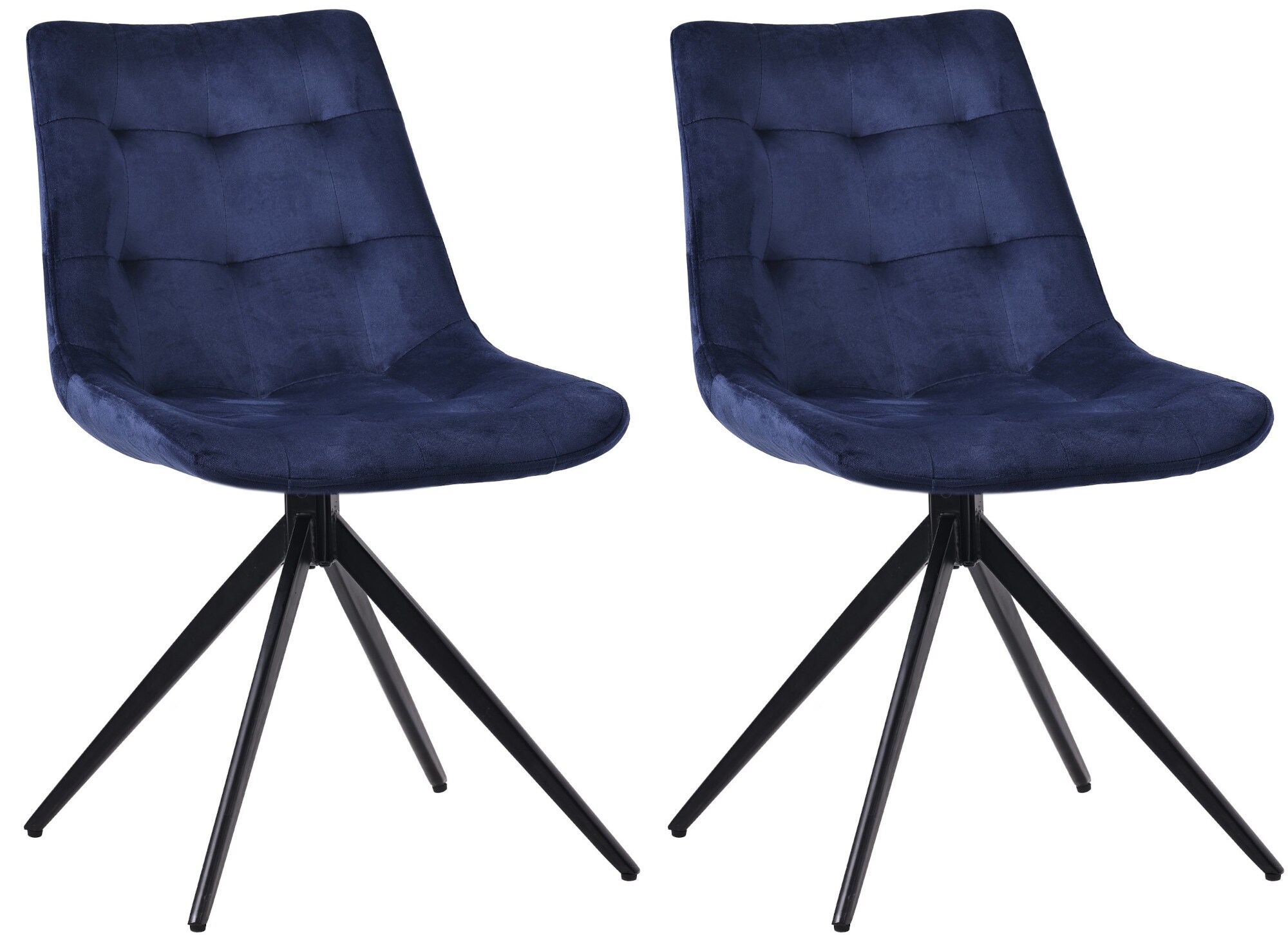 CLP 2er Set Esszimmerstuhl Merna I K&uuml;chenstuhl gepolstert und schwenkbar I Polsterstuhl mit R&uuml;ckenlehne - Bild 1