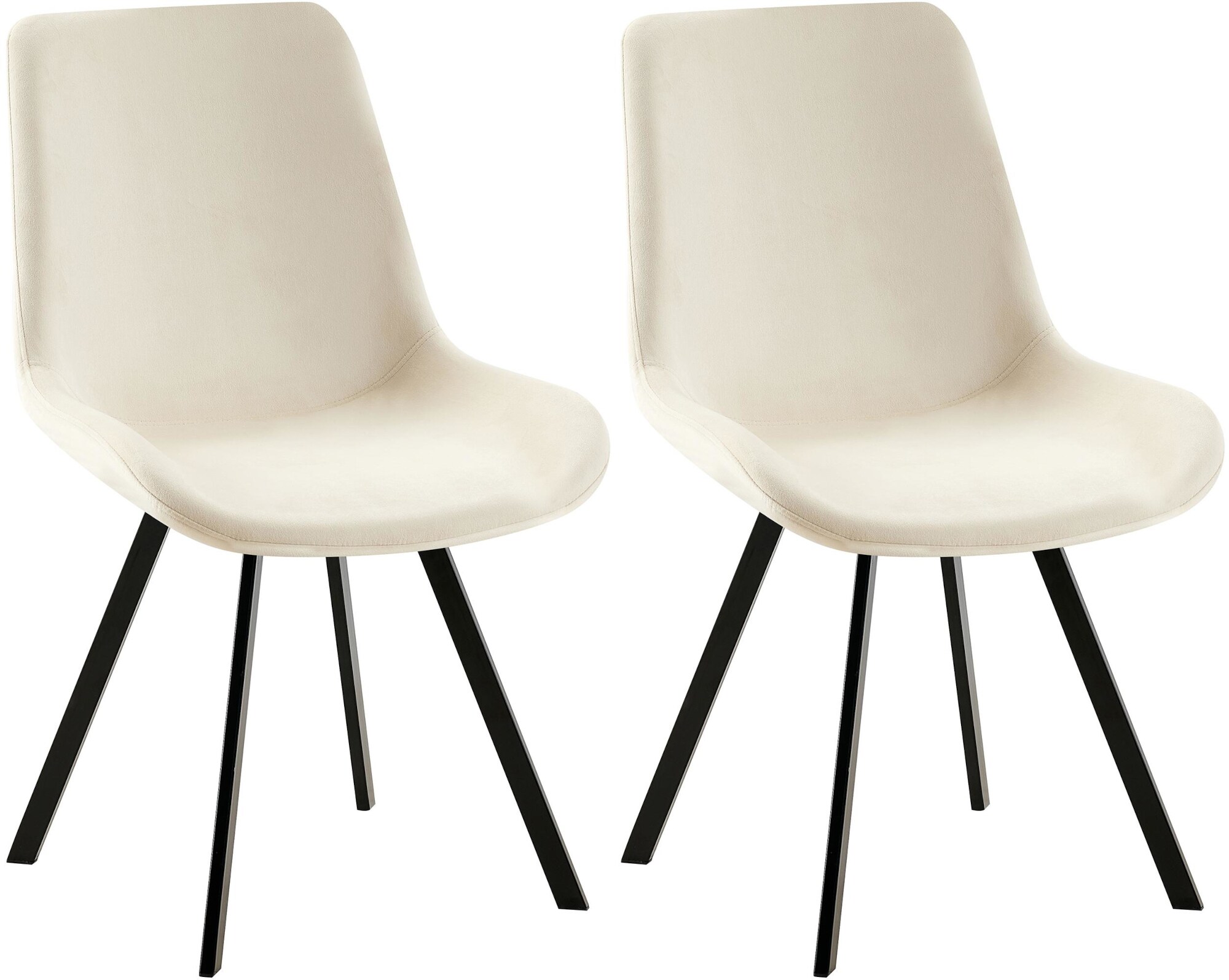 CLP 2er Set Esszimmerstuhl Lewes mit Samtbezug I 360 Grad drehbarer Polsterstuhl I K&uuml;chenstuhl mit R&uuml;ckenlehne - Bild 1