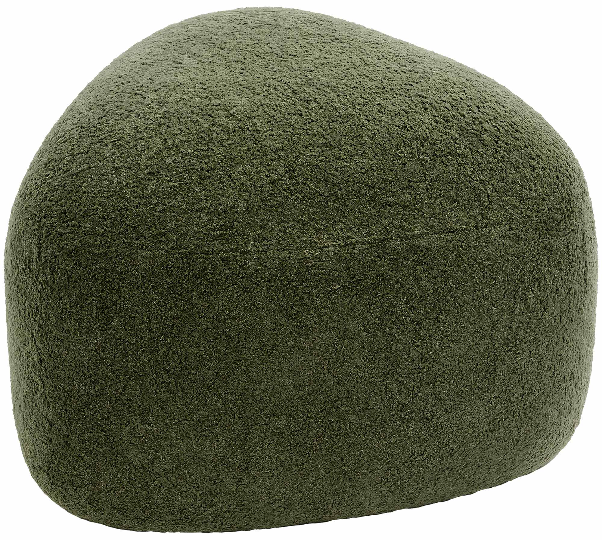 CLP Sitzhocker oval Alfrisa, Polsterhocker mit Teddystoff, Fu&szlig;hocker gepolstert f&uuml;r Wohnzimmer und Schlafzimmer, Holzgestell stabil - Bild 1