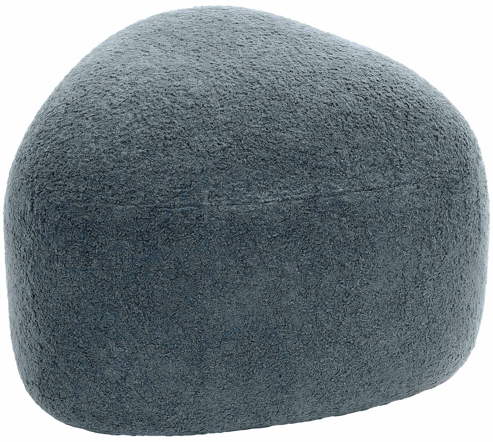 CLP Sitzhocker oval Alfrisa, Polsterhocker mit Teddystoff, Fußhocker gepolstert für Wohnzimmer und Schlafzimmer, Holzgestell stabil