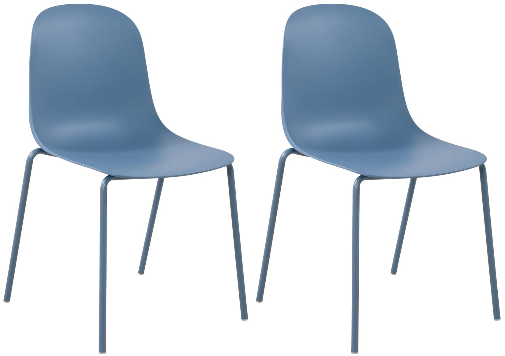 CLP 2er Set Stapelstuhl Hardin, mit ergonomischer Kunststoffschale und stabilem Metallgestell, geeignet für Esszimmer, Konferenzraum und Küche