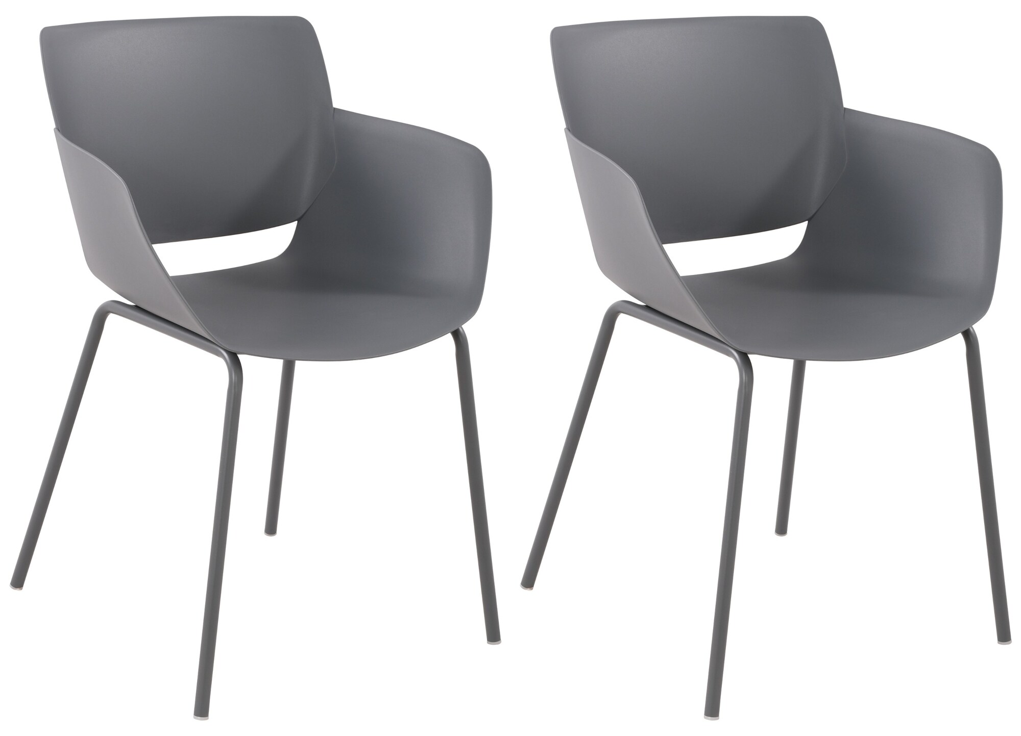 CLP 2er Set Gartenstuhl Alpena I wetterfest und UV-best&auml;ndig I Metallgestell I Sessel f&uuml;r drau&szlig;en I Esszimmerstuhl - Bild 1