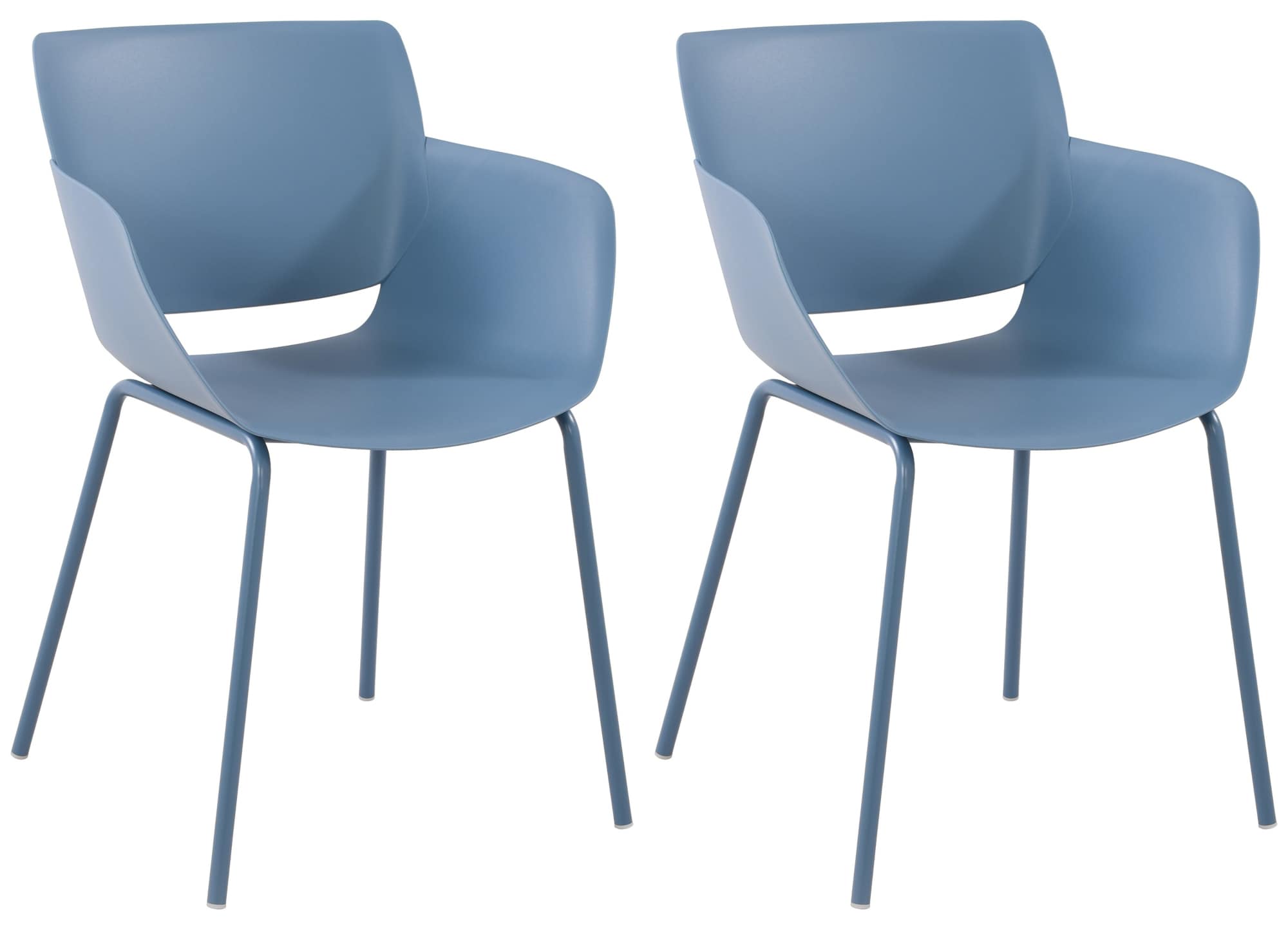 CLP 2er Set Gartenstuhl Alpena I wetterfest und UV-best&auml;ndig I Metallgestell I Sessel f&uuml;r drau&szlig;en I Esszimmerstuhl - Bild 1