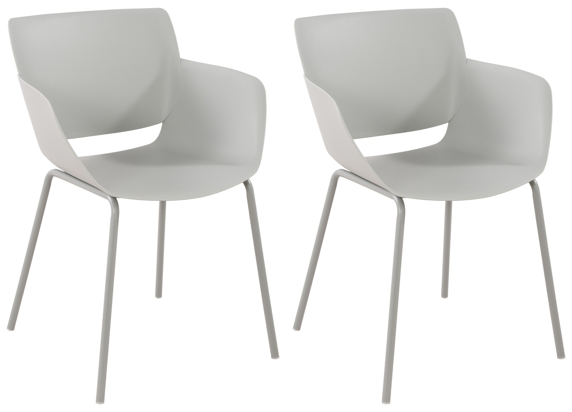 CLP 2er Set Gartenstuhl Alpena I wetterfest und UV-best&auml;ndig I Metallgestell I Sessel f&uuml;r drau&szlig;en I Esszimmerstuhl - Bild 1