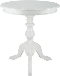 CLP Beistelltisch Wiva, runder Holztisch 70cm Durchmesser für Wohnzimmer und Esszimmer, Mindiholz mit Tischplatte - Bild 1