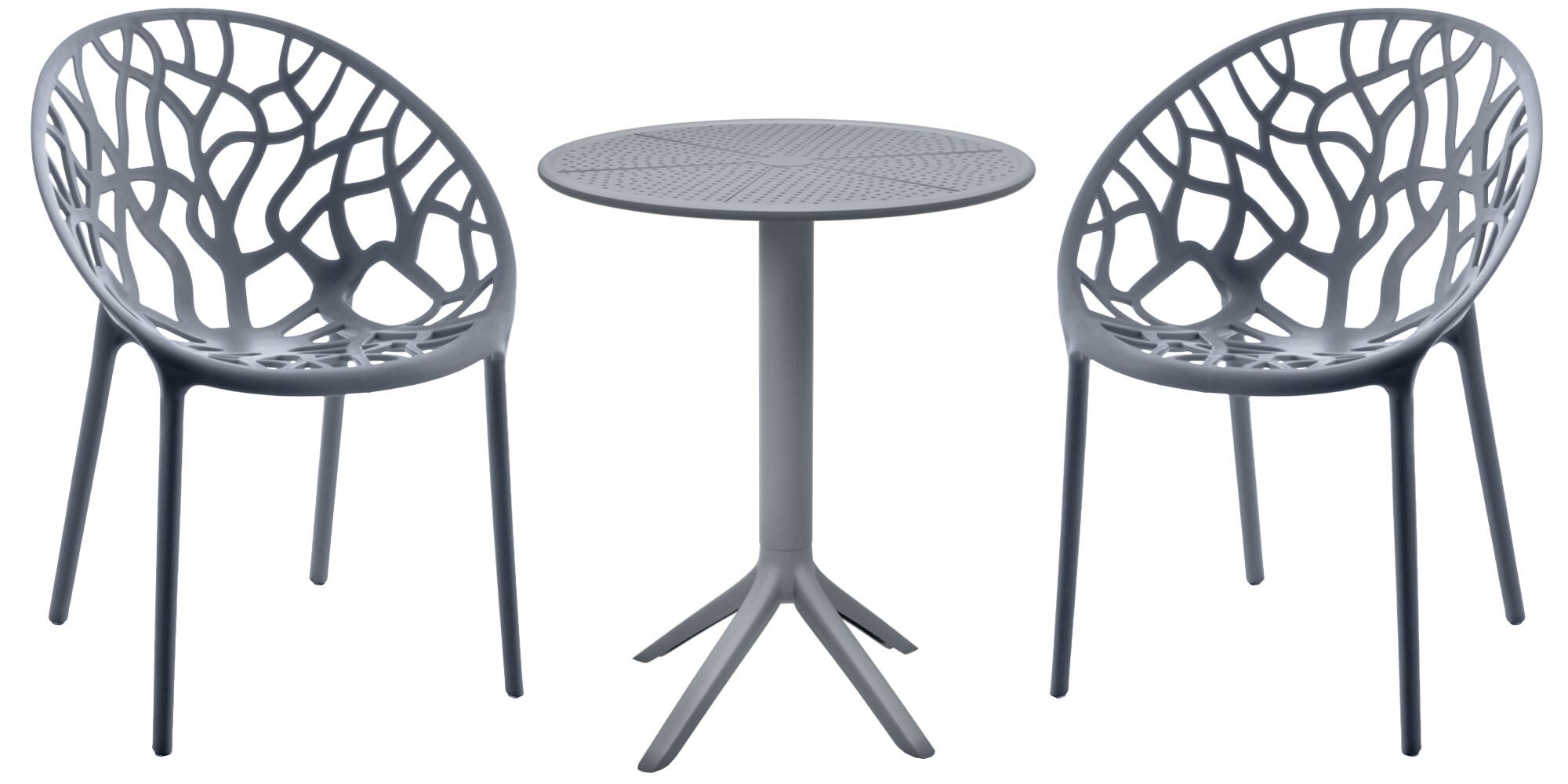 CLP Sitzgruppe Set, moderner Stil, hochwertiges Gestell schwarz, ideal f&uuml;r Esszimmer, Wohnk&uuml;che, Serie Hoscana - Bild 1