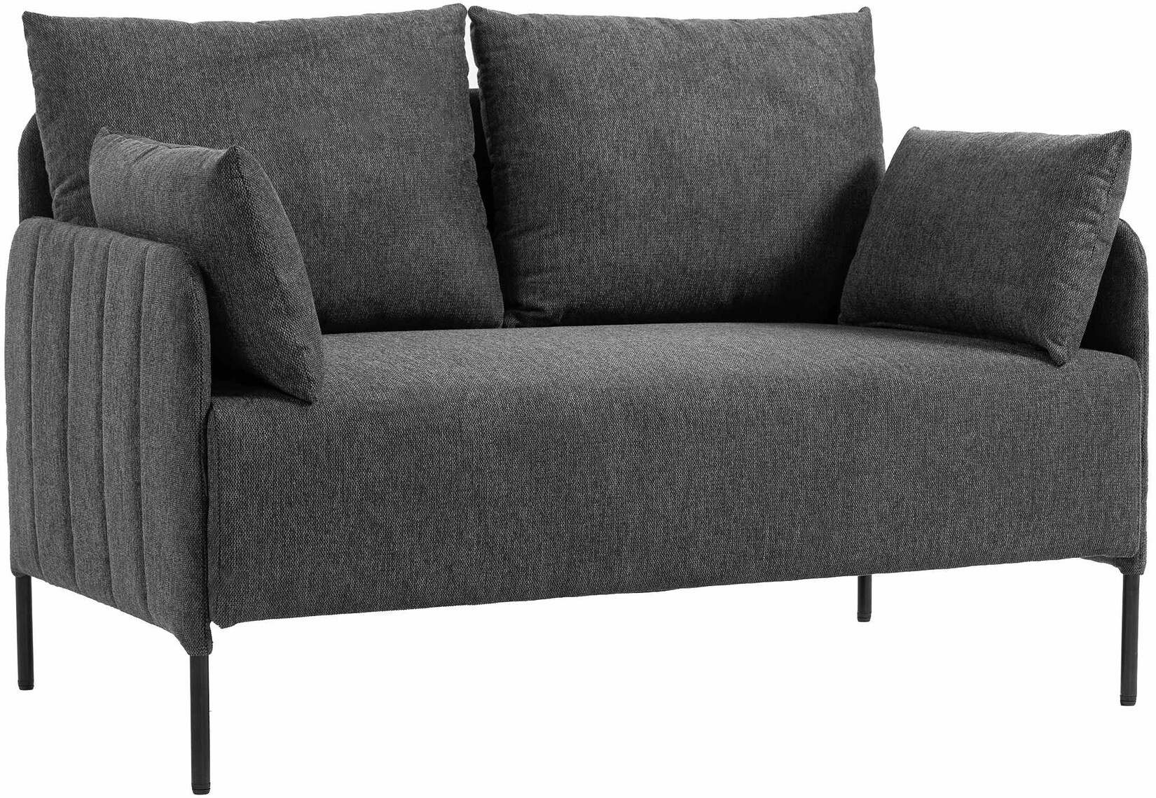 CLP Couch 2-Sitzer bequem Ziden, Sofa gepolstert mit Kissen, Polstermöbel bequem bis 300 kg belastbar
