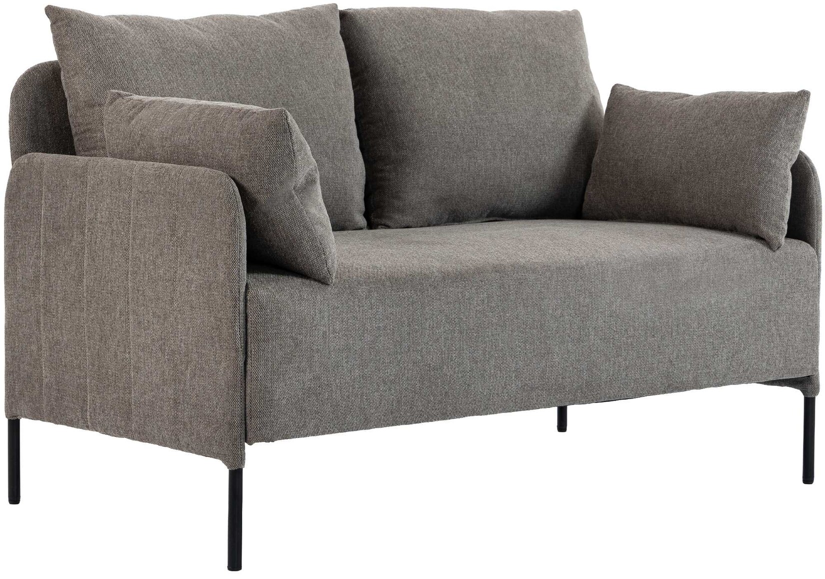 CLP Couch 2-Sitzer bequem Ziden, Sofa gepolstert mit Kissen, Polstermöbel bequem bis 300 kg belastbar