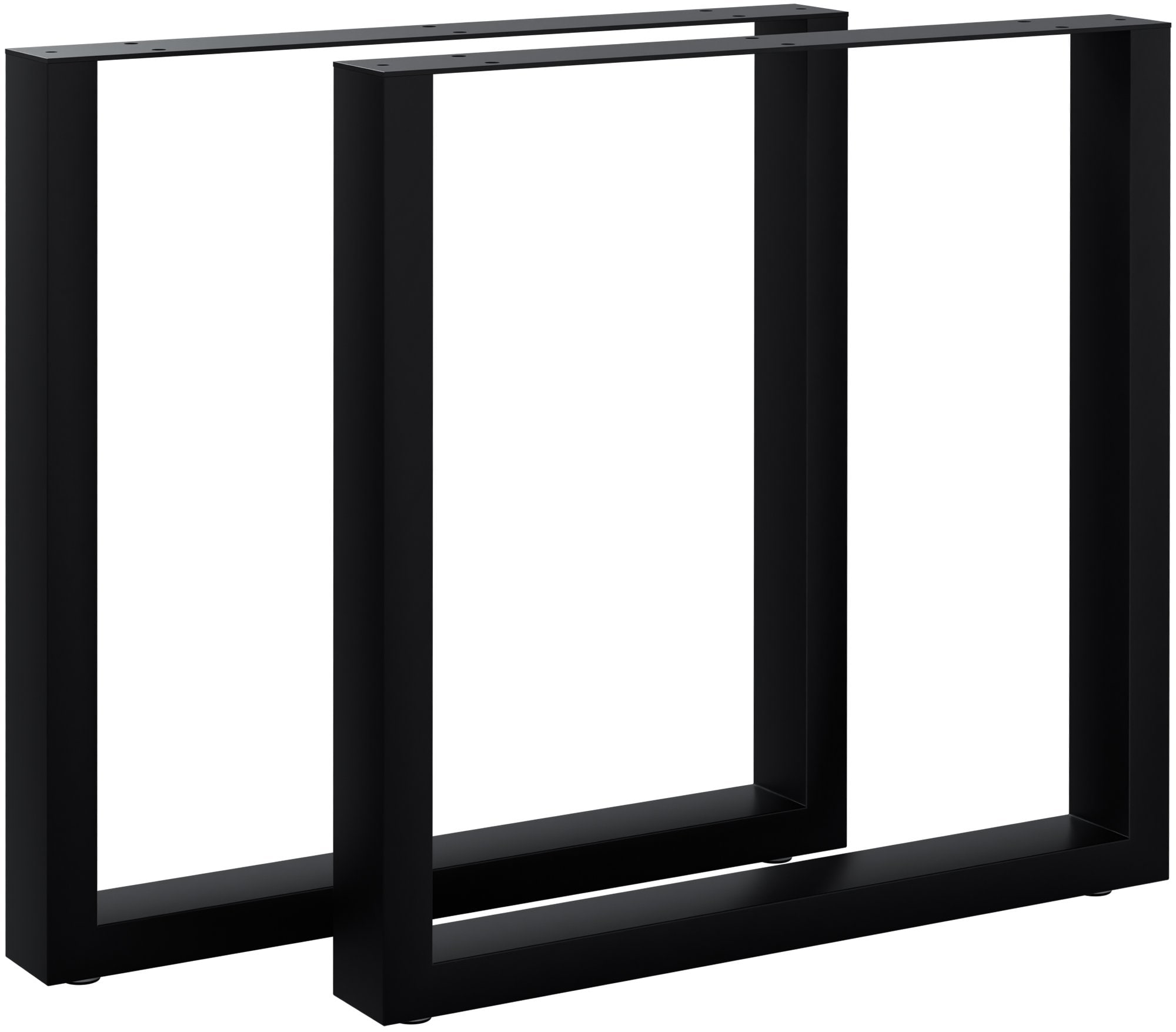 CLP Tischbeine Metall schwarz 2er Set Ilkan, Tischkufen Set f&uuml;r DIY-Esstisch, Tischgestell pulverbeschichtet bis 400 kg belastbar - Bild 1