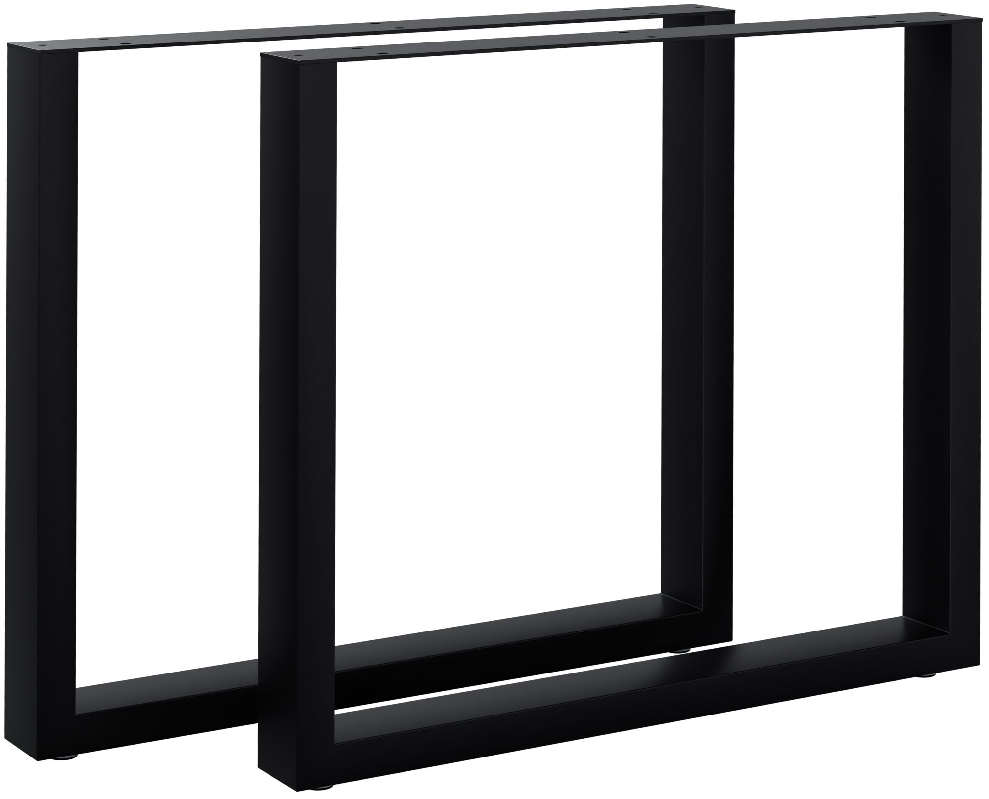 CLP Tischbeine Metall schwarz 2er Set Ilkan, Tischkufen Set f&uuml;r DIY-Esstisch, Tischgestell pulverbeschichtet bis 400 kg belastbar - Bild 1