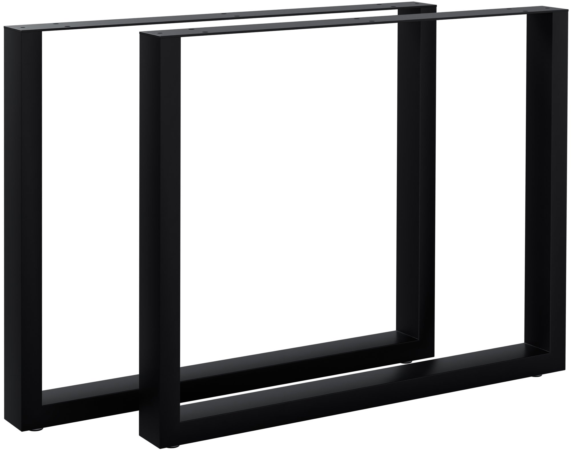 CLP Tischbeine Metall schwarz 2er Set Ilkan, Tischkufen Set f&uuml;r DIY-Esstisch, Tischgestell pulverbeschichtet bis 400 kg belastbar - Bild 1