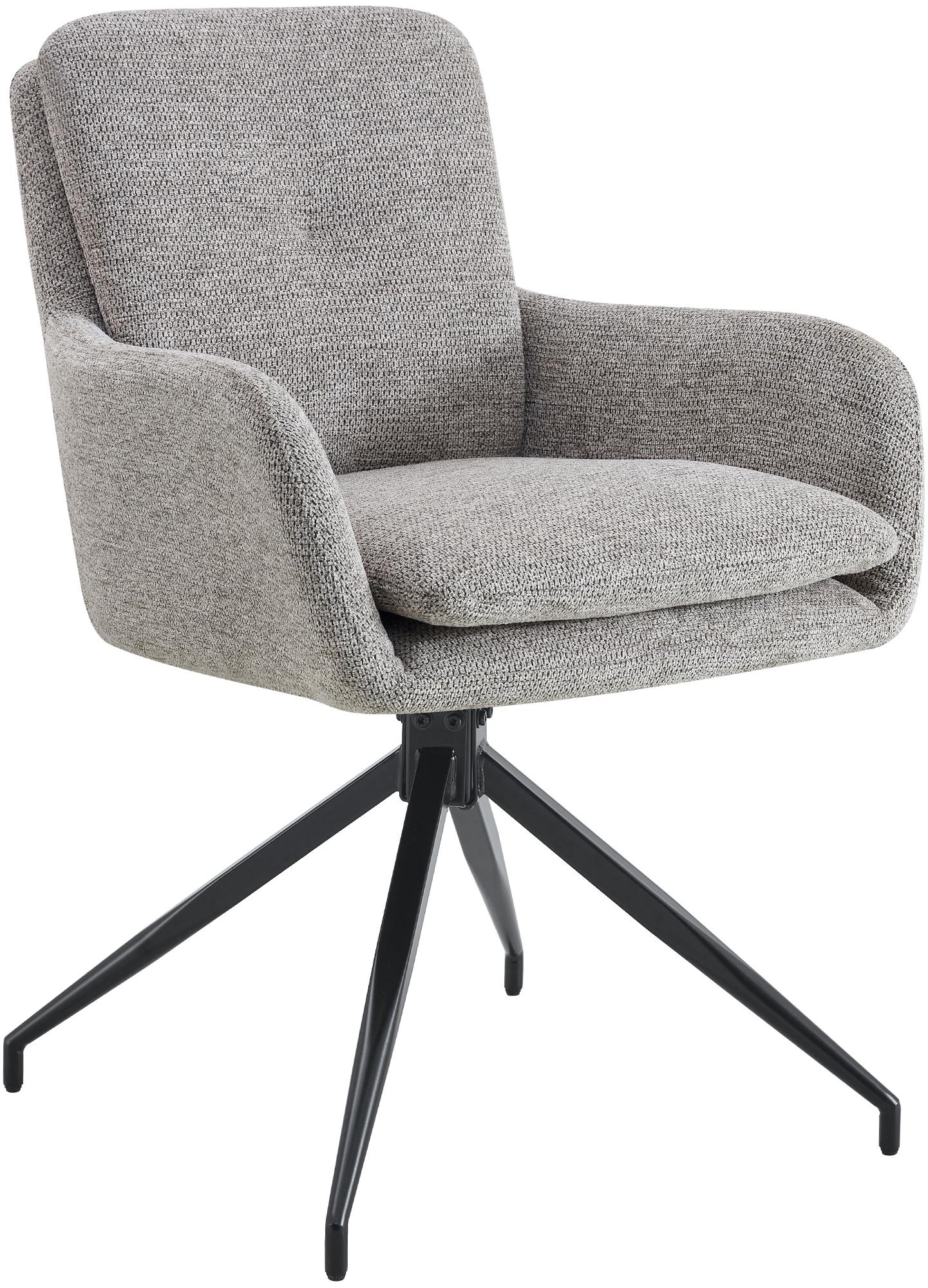 CLP Esszimmerstuhl drehbar Pickett Stoff, 180&deg; schwenkbarer Sessel mit Armlehne und R&uuml;ckenlehne, belastbar bis 150 kg - Bild 1