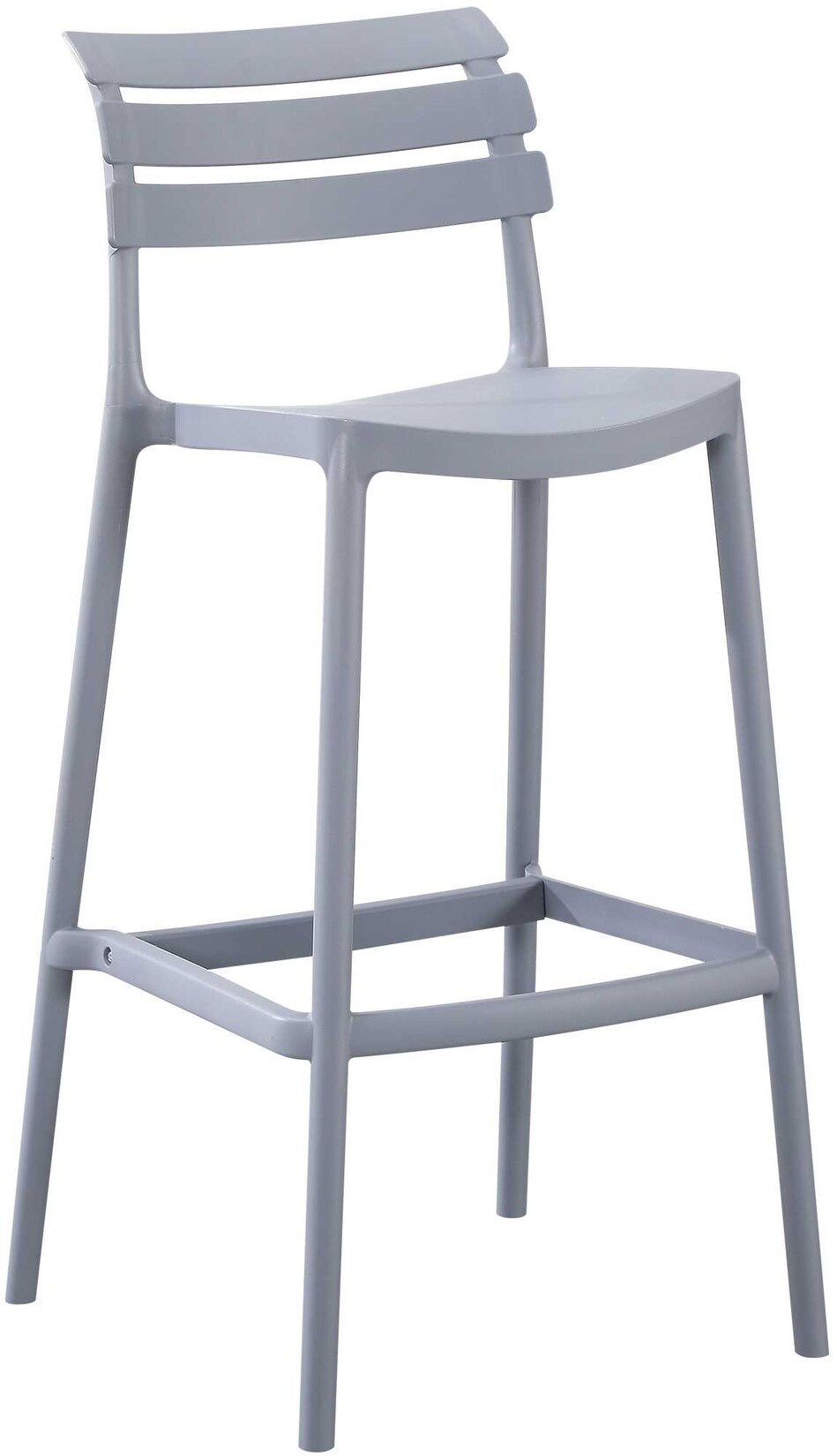 CLP Barhocker mit Lehne Rafan, Barstuhl Garten Kunststoff wetterfest UV-beständig, Outdoor-Tresenhocker bis 150 kg belastbar robust