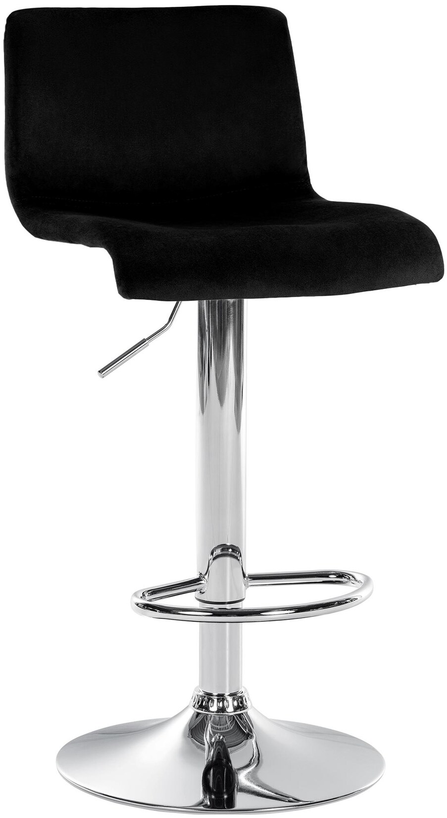 CLP Barhocker höhenverstellbar mit Lehne Hover, Barstuhl gepolstert Samtbezug, Tresenstuhl mit Metallgestell drehbar