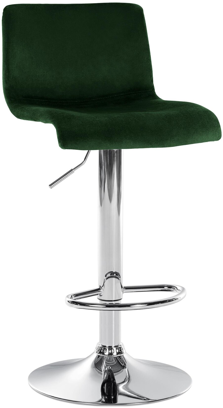CLP Barhocker höhenverstellbar mit Lehne Hover, Barstuhl gepolstert Samtbezug, Tresenstuhl mit Metallgestell drehbar