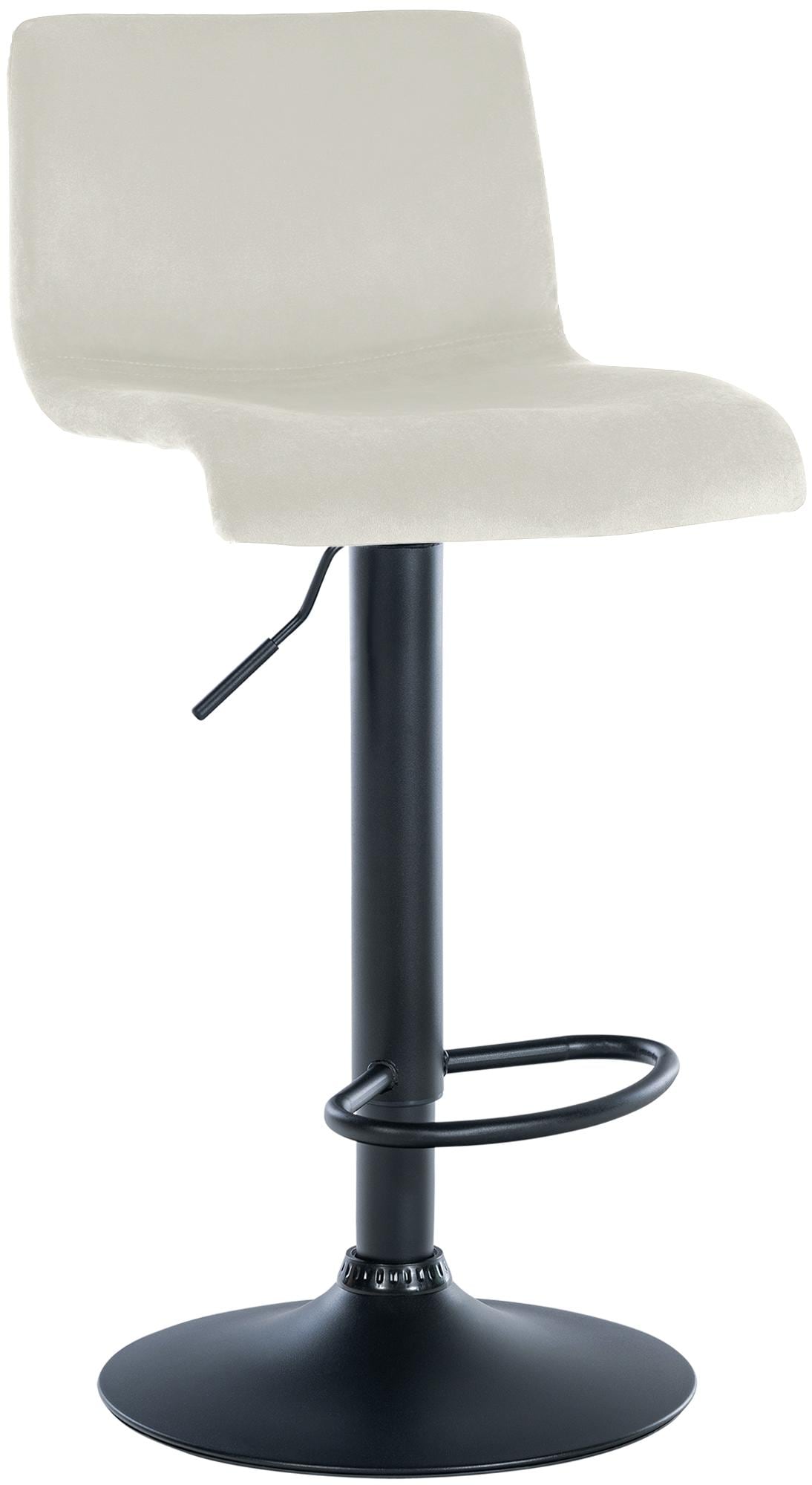 CLP Barhocker h&ouml;henverstellbar mit Lehne Hover, Barstuhl gepolstert Samtbezug, Tresenstuhl mit Metallgestell drehbar - Bild 1