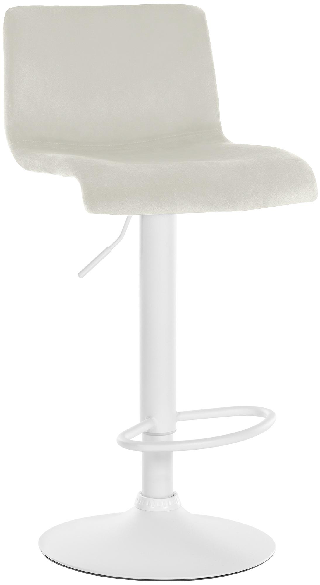 CLP Barhocker h&ouml;henverstellbar mit Lehne Hover, Barstuhl gepolstert Samtbezug, Tresenstuhl mit Metallgestell drehbar - Bild 1