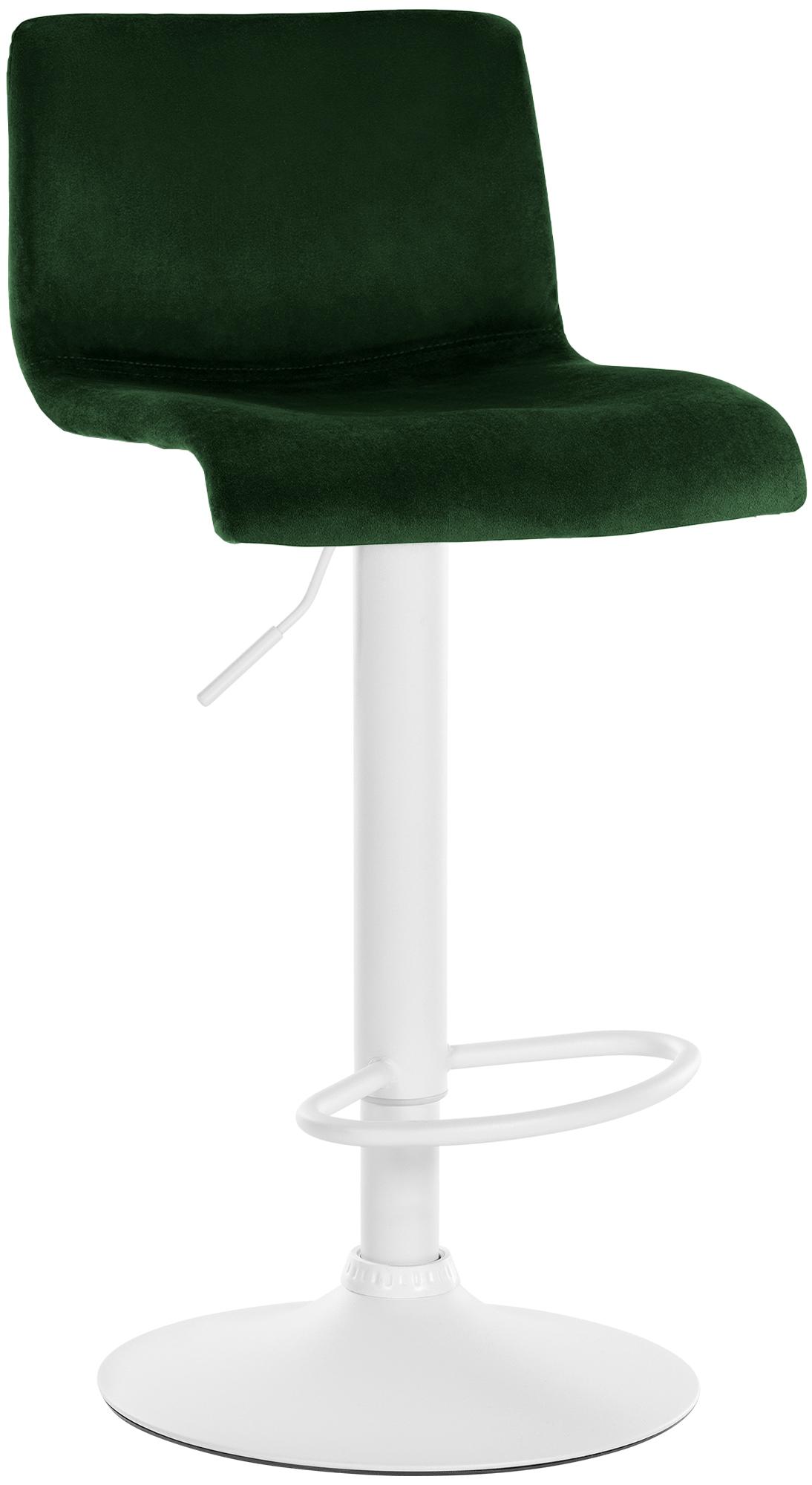 CLP Barhocker h&ouml;henverstellbar mit Lehne Hover, Barstuhl gepolstert Samtbezug, Tresenstuhl mit Metallgestell drehbar - Bild 1