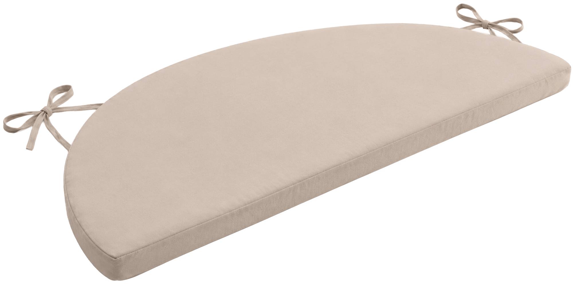 CLP Sitzkissen halbrunde Form, passend f&uuml;r Halbpavillon Rosie, 5 cm dicke Polsterung mit Rei&szlig;verschluss und Bindeb&auml;ndern, Bankauflage 115x57 cm - Bild 1