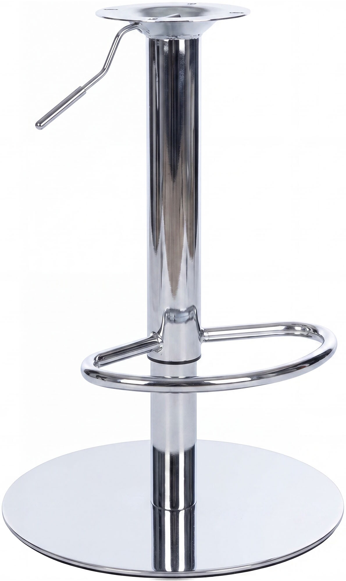 CLP Ersatzgestell Barhocker belastbar bis 150 kg, Gestell Metall drehbar 360&deg;, stufenlos h&ouml;henverstellbar, mit Fu&szlig;st&uuml;tze, 10 x 10 cm Lochabstand - Bild 1