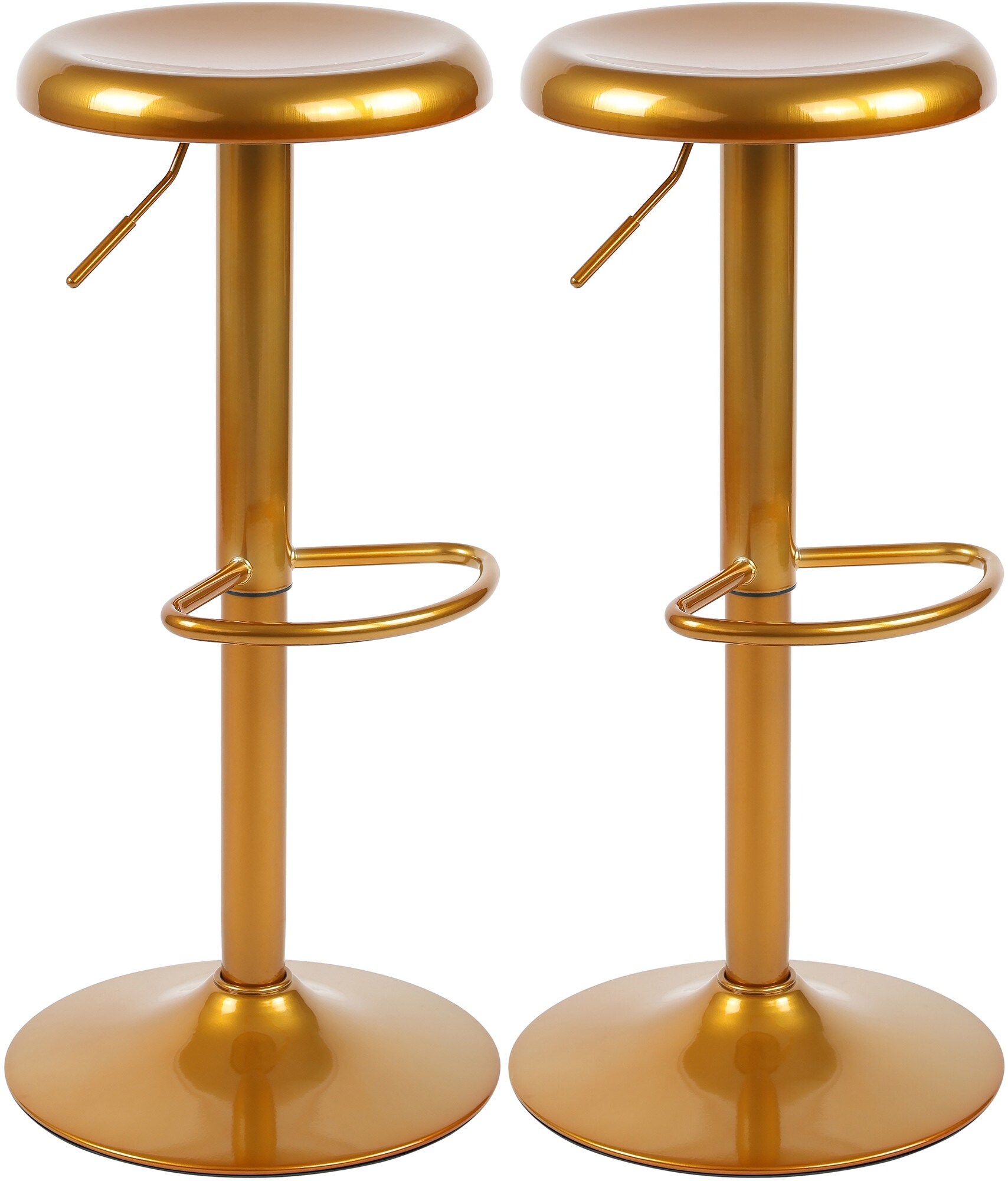 CLP Barhocker 2er Set Barstuhl Williston h&ouml;henverstellbar mit Fu&szlig;ablage, Tresenstuhl f&uuml;r die K&uuml;che, drehbar mit Bodenschoner - Bild 1