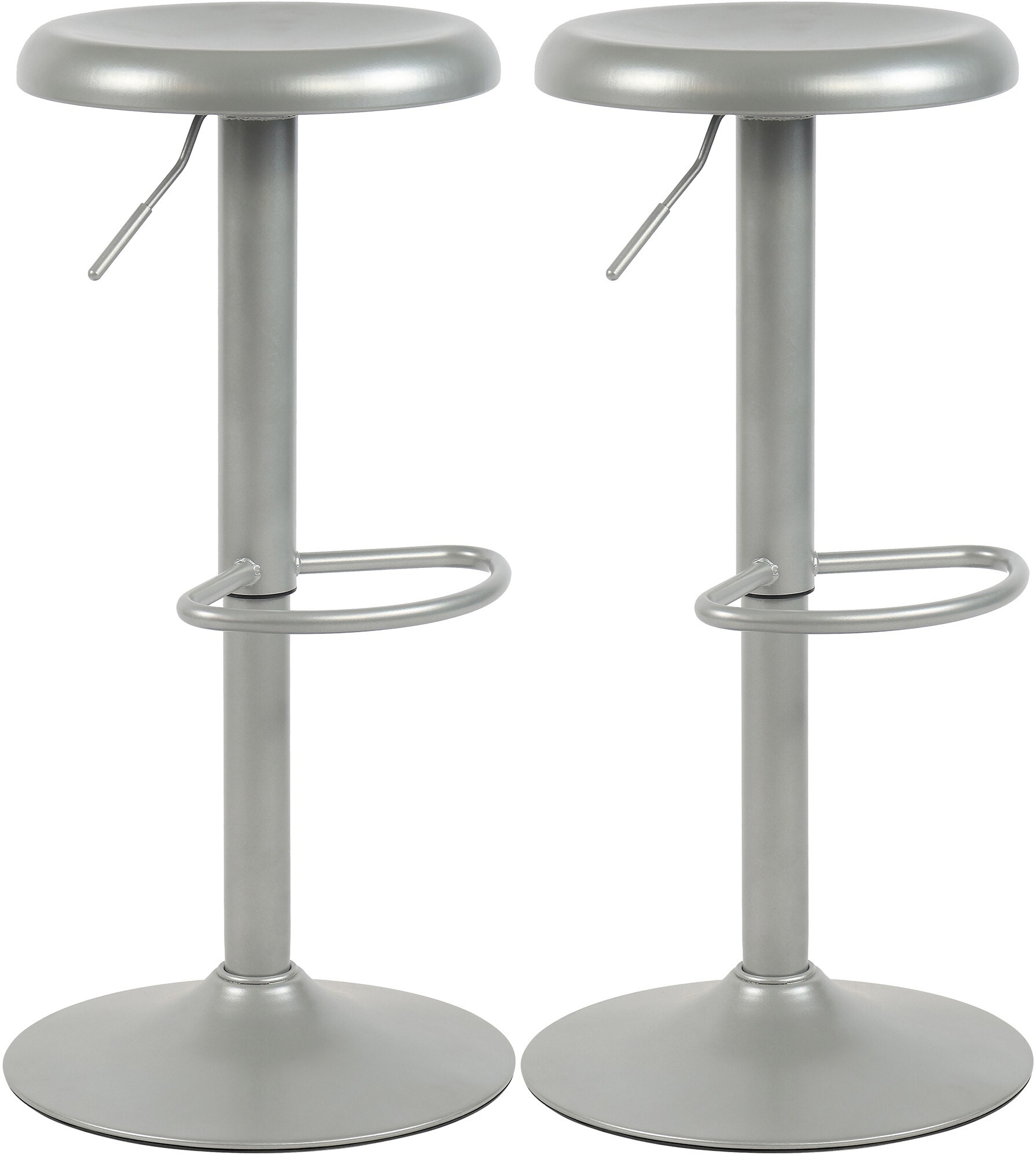 CLP Barhocker 2er Set Barstuhl Williston h&ouml;henverstellbar mit Fu&szlig;ablage, Tresenstuhl f&uuml;r die K&uuml;che, drehbar mit Bodenschoner - Bild 1