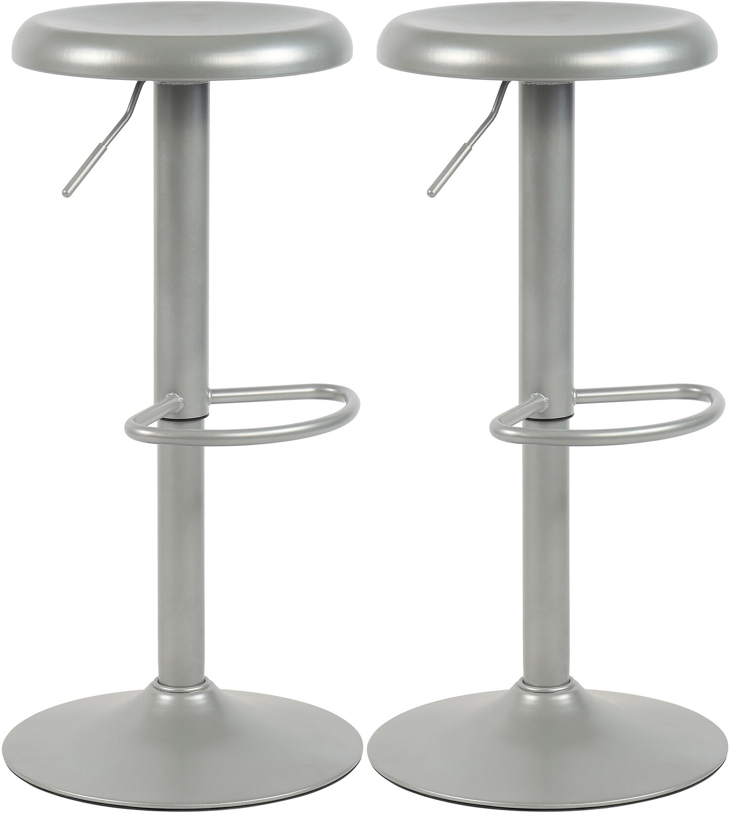 CLP Barhocker 2er Set Barstuhl Williston höhenverstellbar mit Fußablage, Tresenstuhl für die Küche, drehbar mit Bodenschoner | 04255716371838