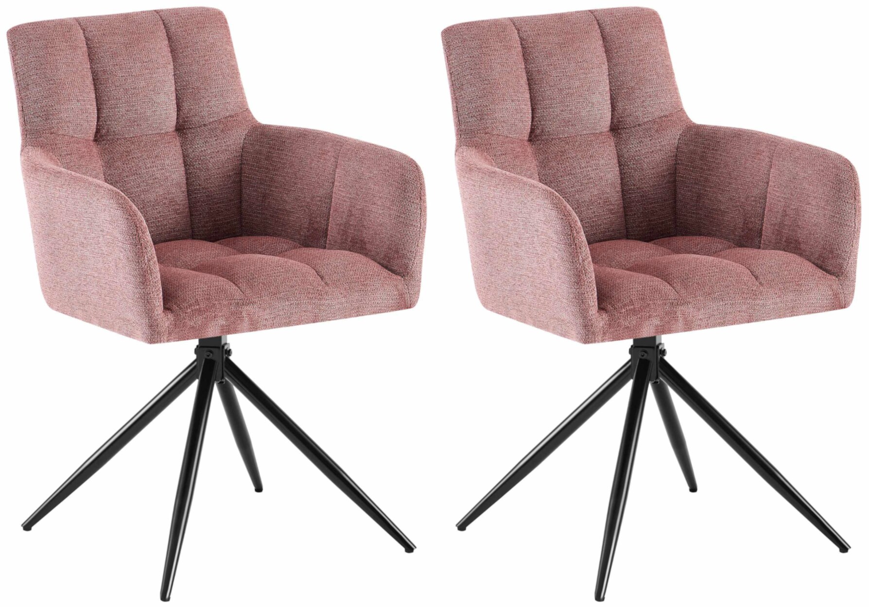 CLP Esszimmerst&uuml;hle 2er Set, Sessel Jonah drehbar mit Armlehnen, moderne Drehst&uuml;hle mit Stoff f&uuml;r Wohnzimmer, bis 150 kg belastbar - Bild 1