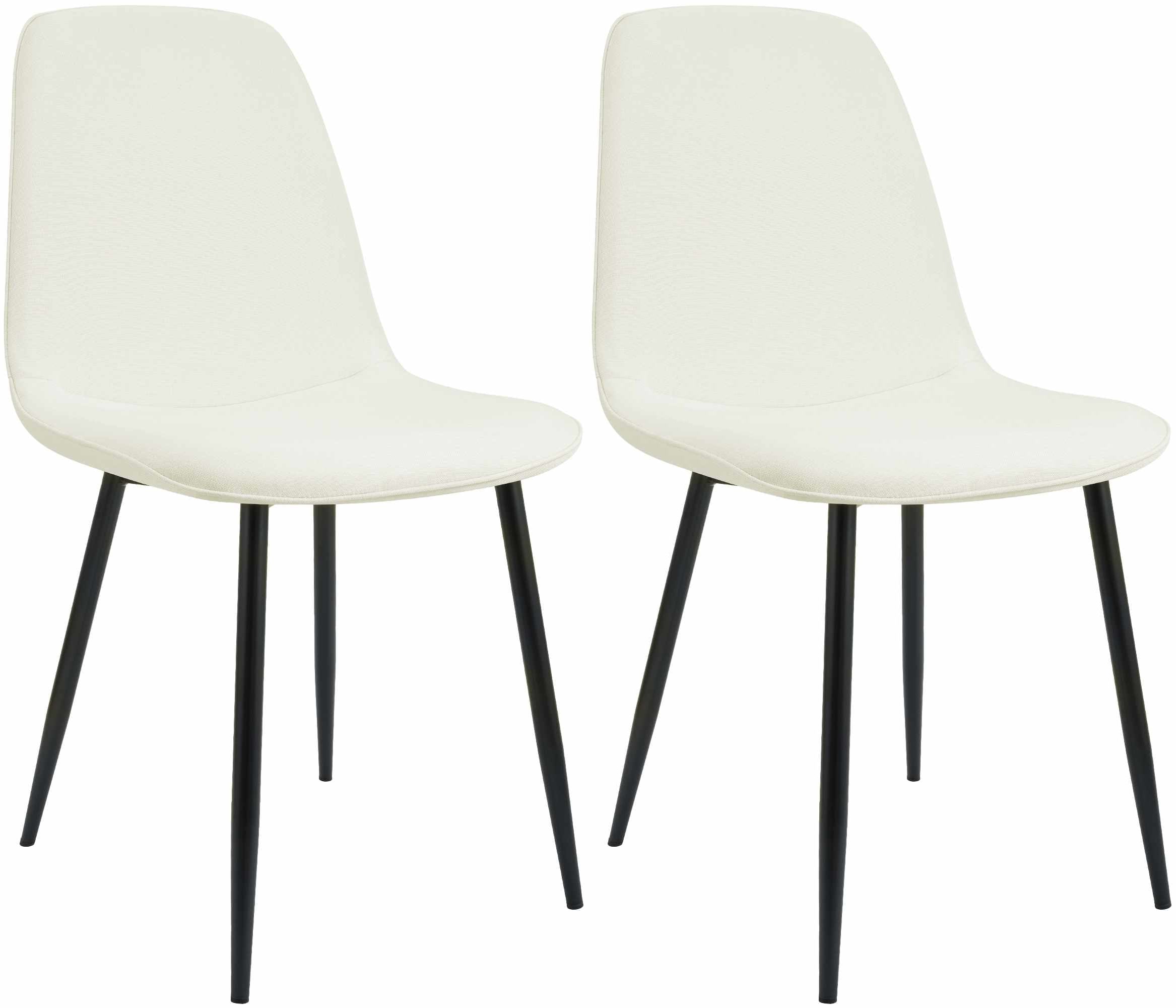 CLP Esszimmerstuhl 2er Set gepolstert Maryam, K&uuml;chenstuhl mit R&uuml;ckenlehne und schwarzem Metallgestell, bis 150 kg belastbar - Bild 1