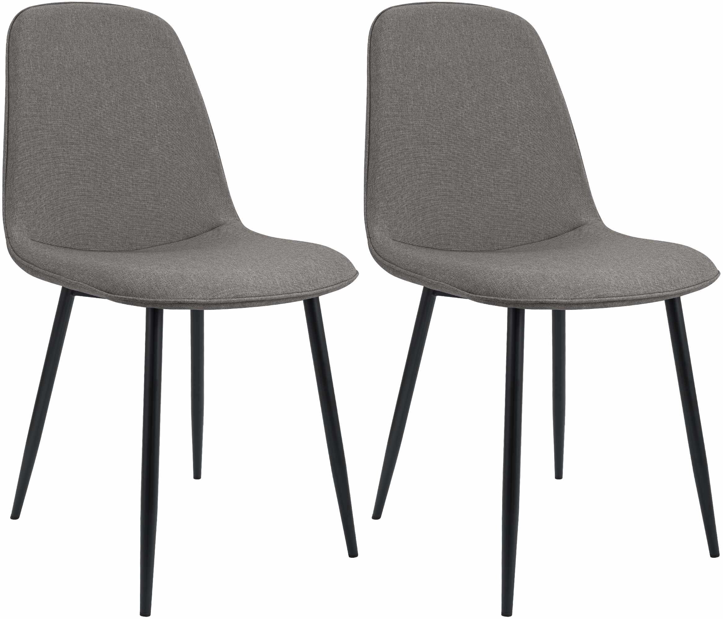 CLP Esszimmerstuhl 2er Set gepolstert Maryam, K&uuml;chenstuhl mit R&uuml;ckenlehne und schwarzem Metallgestell, bis 150 kg belastbar - Bild 1