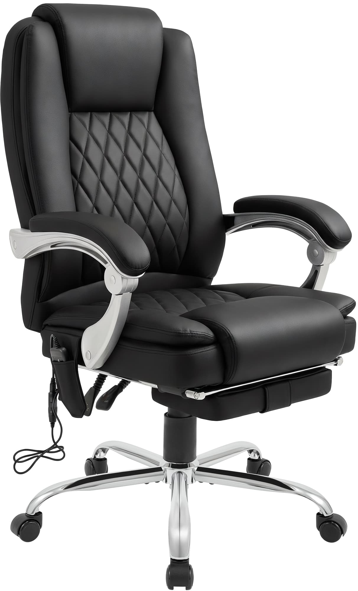 CLP B&uuml;rostuhl ergonomisch mit Massagefunktion Rubia, Schreibtischstuhl mit Heizfunktion und Fu&szlig;ablage, Drehstuhl h&ouml;henverstellbar bis 150 kg - Bild 1
