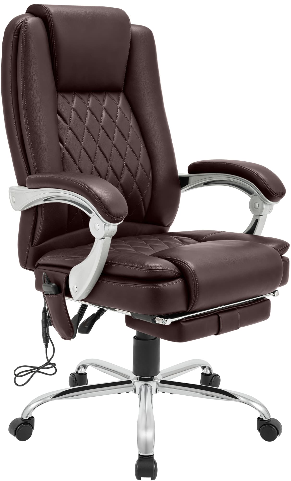 CLP B&uuml;rostuhl ergonomisch mit Massagefunktion Rubia, Schreibtischstuhl mit Heizfunktion und Fu&szlig;ablage, Drehstuhl h&ouml;henverstellbar bis 150 kg - Bild 1