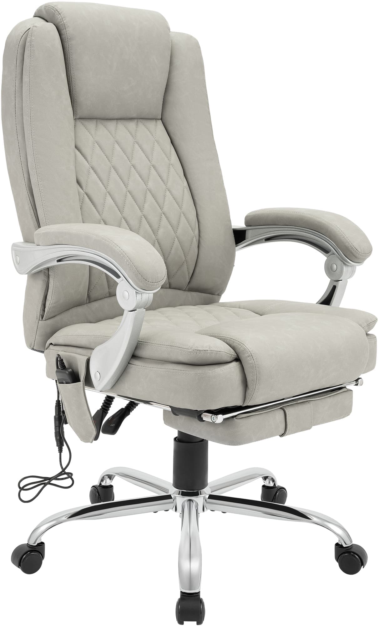 CLP B&uuml;rostuhl ergonomisch mit Massagefunktion Rubia, Schreibtischstuhl mit Heizfunktion und Fu&szlig;ablage, Drehstuhl h&ouml;henverstellbar bis 150 kg - Bild 1