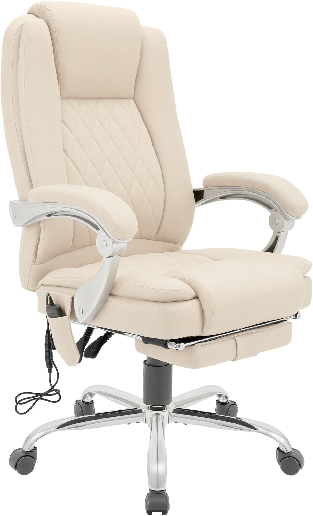 CLP B&uuml;rostuhl ergonomisch mit Massagefunktion Rubia, Schreibtischstuhl mit Heizfunktion und Fu&szlig;ablage, Drehstuhl h&ouml;henverstellbar bis 150 kg - Bild 1