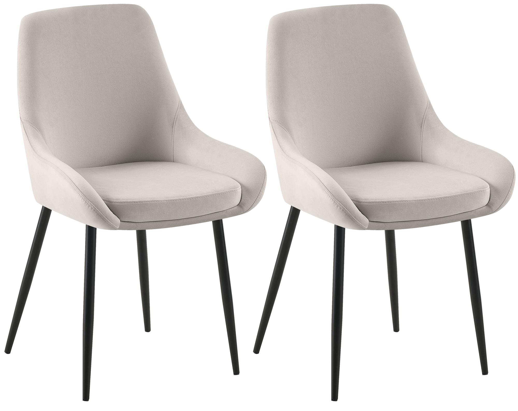 CLP Esszimmerst&uuml;hle 2er Set ergonomisch Elmira, gepolster Sessel mit Armlehne, stabiler Metallrahmen, pflegeleichter Samtbezug, modern - Bild 1