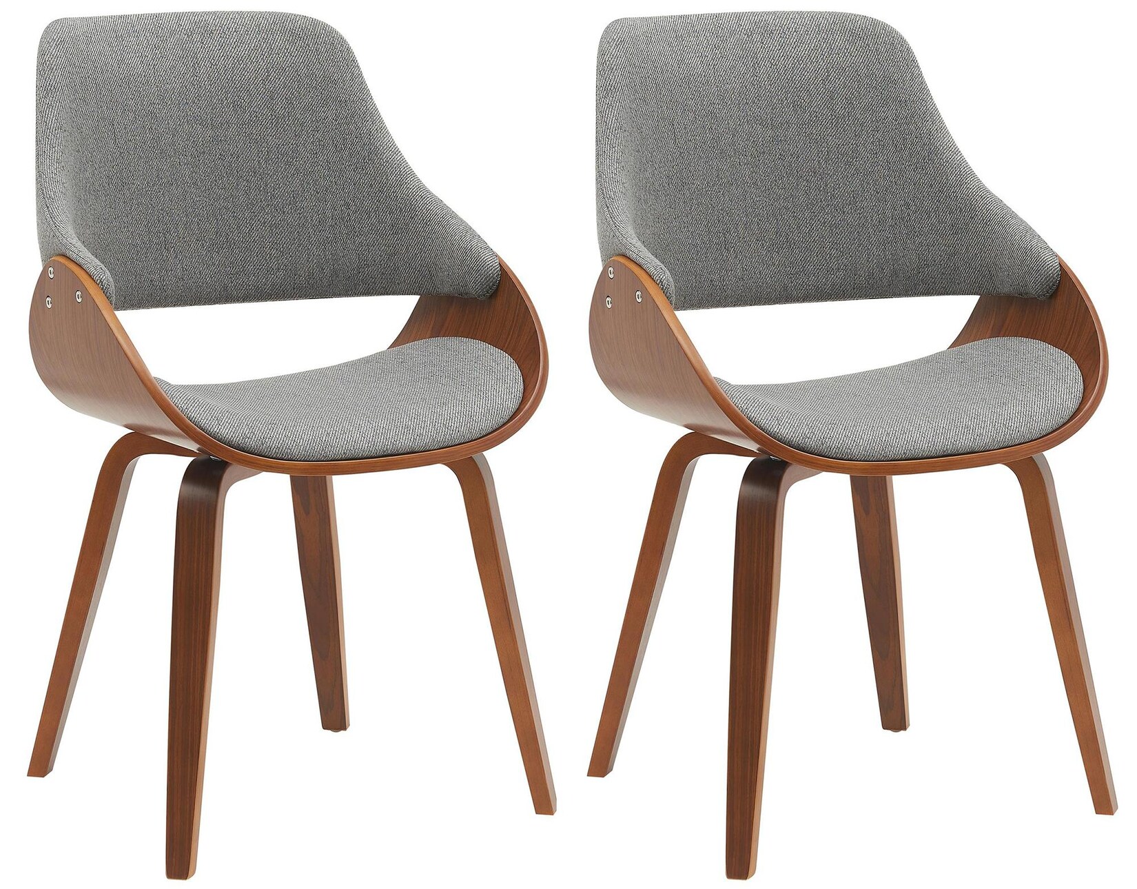 CLP Esszimmerstühle 2er Set  Vangale, mit Armlehne und Rückenlehne, gepolstert für hohen Sitzkomfort, Bugholzgestell | 04255716374013