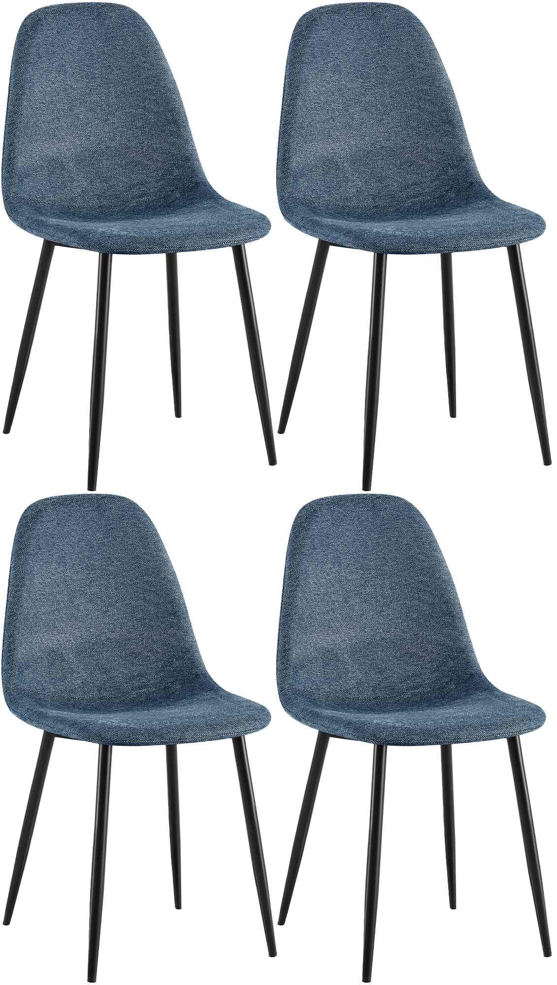 CLP Esszimmerst&uuml;hle 4er Set Napier, bequeme K&uuml;chenst&uuml;hle gepolstert, Polsterst&uuml;hle Esszimmer mit R&uuml;ckenlehne, bis 150 kg belastbar - Bild 1