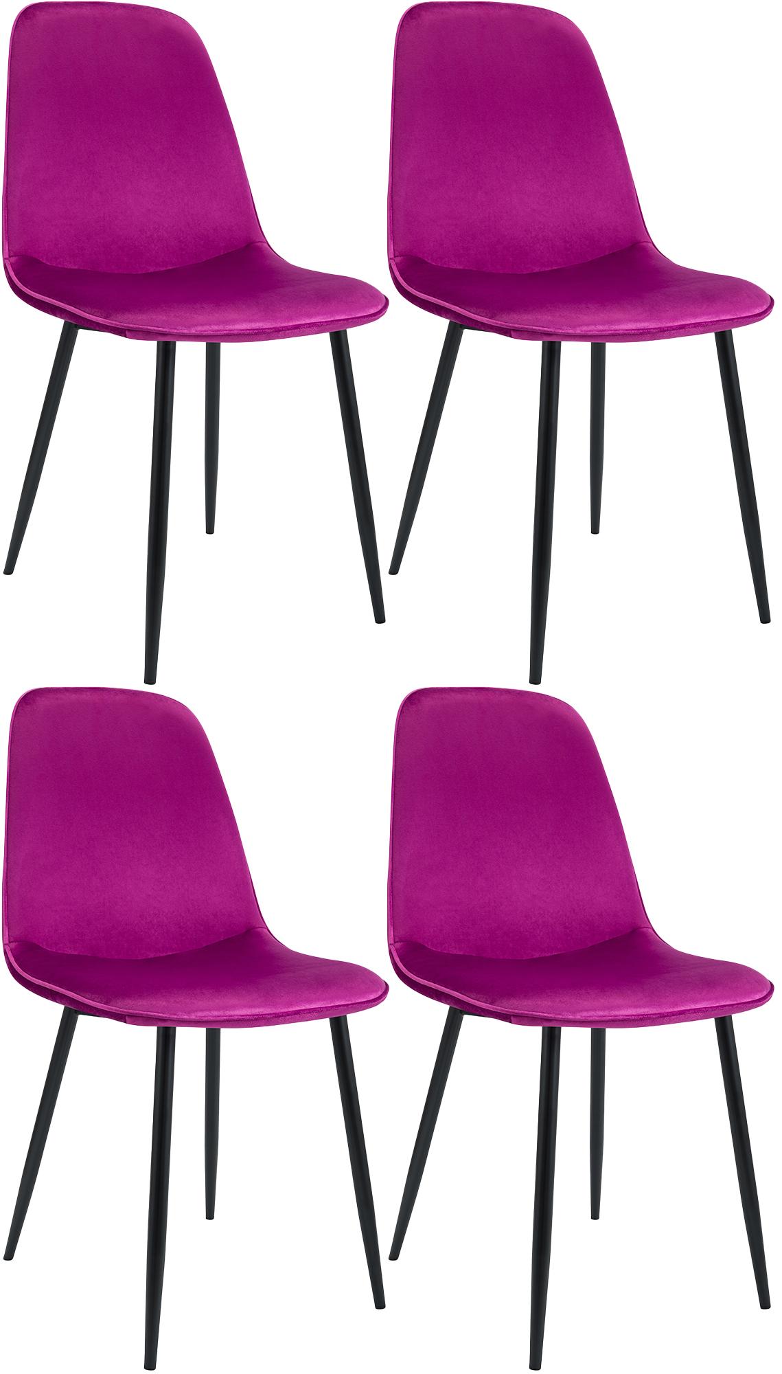 CLP Esszimmerstuhl 4er Set gepolstert Maryam, K&uuml;chenstuhl mit R&uuml;ckenlehne, 150 kg belastbar f&uuml;r K&uuml;che, Wohnzimmer und Schlafzimmer - Bild 1