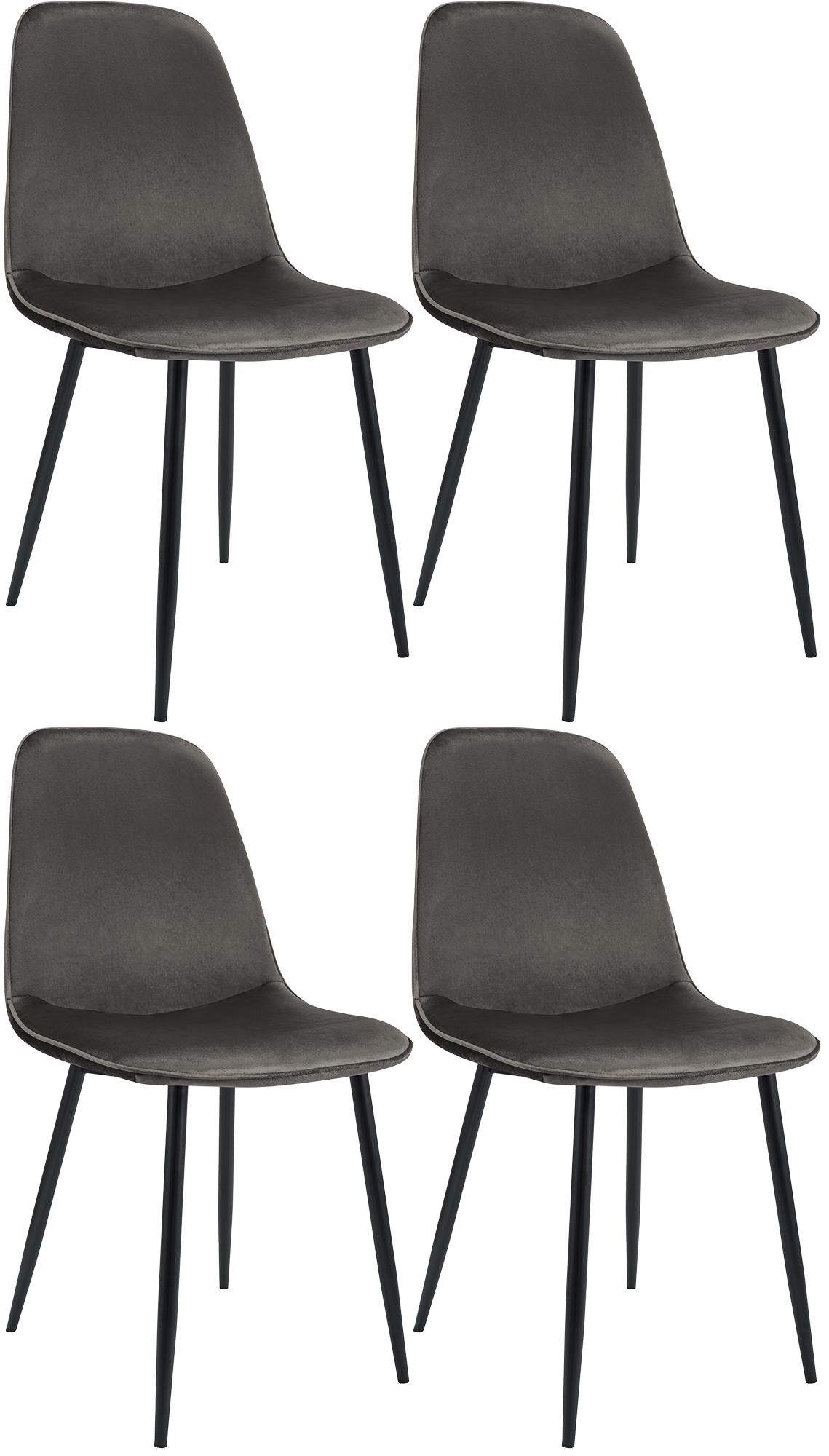 CLP Esszimmerstuhl 4er Set gepolstert Maryam, K&uuml;chenstuhl mit R&uuml;ckenlehne, 150 kg belastbar f&uuml;r K&uuml;che, Wohnzimmer und Schlafzimmer - Bild 1