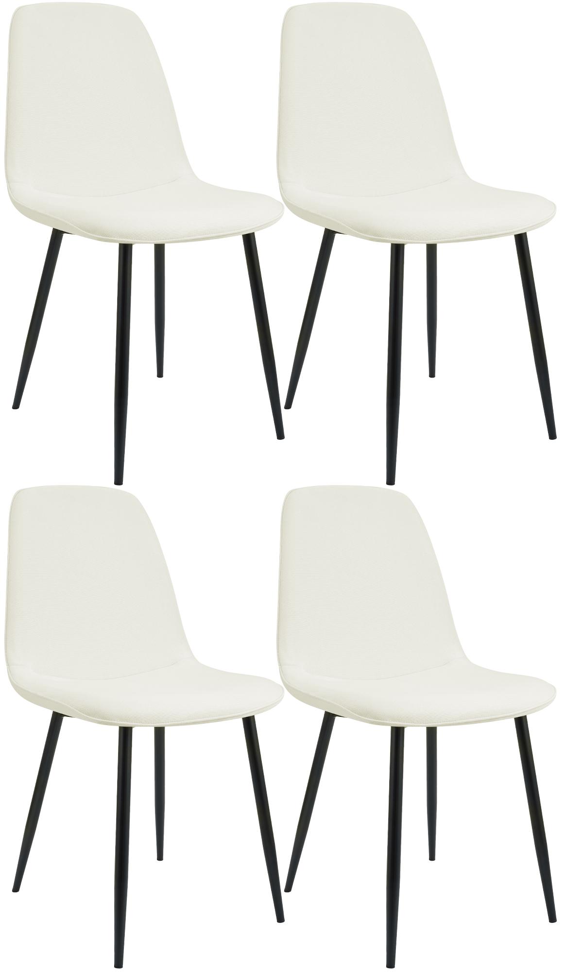 CLP Esszimmerstuhl 4er Set gepolstert Maryam, K&uuml;chenstuhl mit R&uuml;ckenlehne, 150 kg belastbar f&uuml;r K&uuml;che, Wohnzimmer und Schlafzimmer - Bild 1