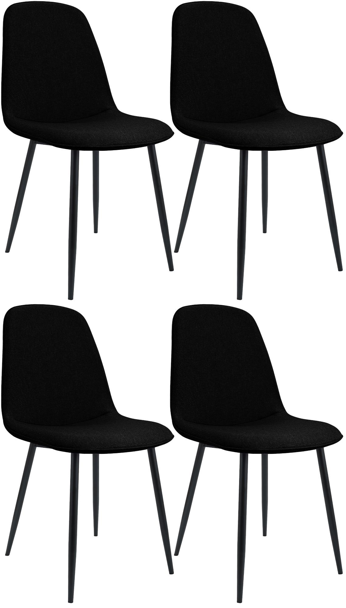 CLP Esszimmerstuhl 4er Set gepolstert Maryam, K&uuml;chenstuhl mit R&uuml;ckenlehne, 150 kg belastbar f&uuml;r K&uuml;che, Wohnzimmer und Schlafzimmer - Bild 1