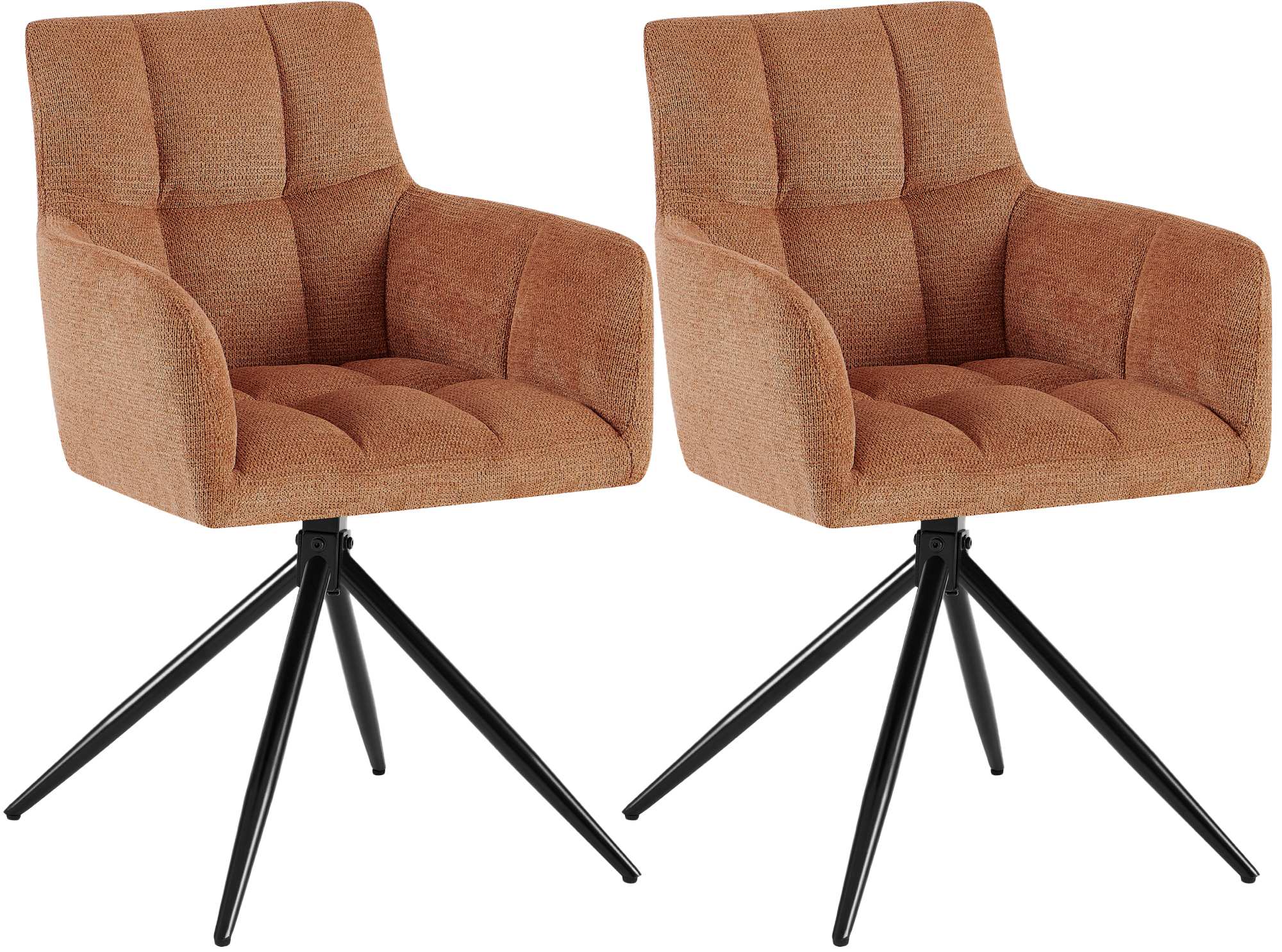 CLP Esszimmerst&uuml;hle 2er Set, Sessel Jonah drehbar mit Armlehnen, moderne Drehst&uuml;hle mit Stoff f&uuml;r Wohnzimmer, bis 150 kg belastbar - Bild 1