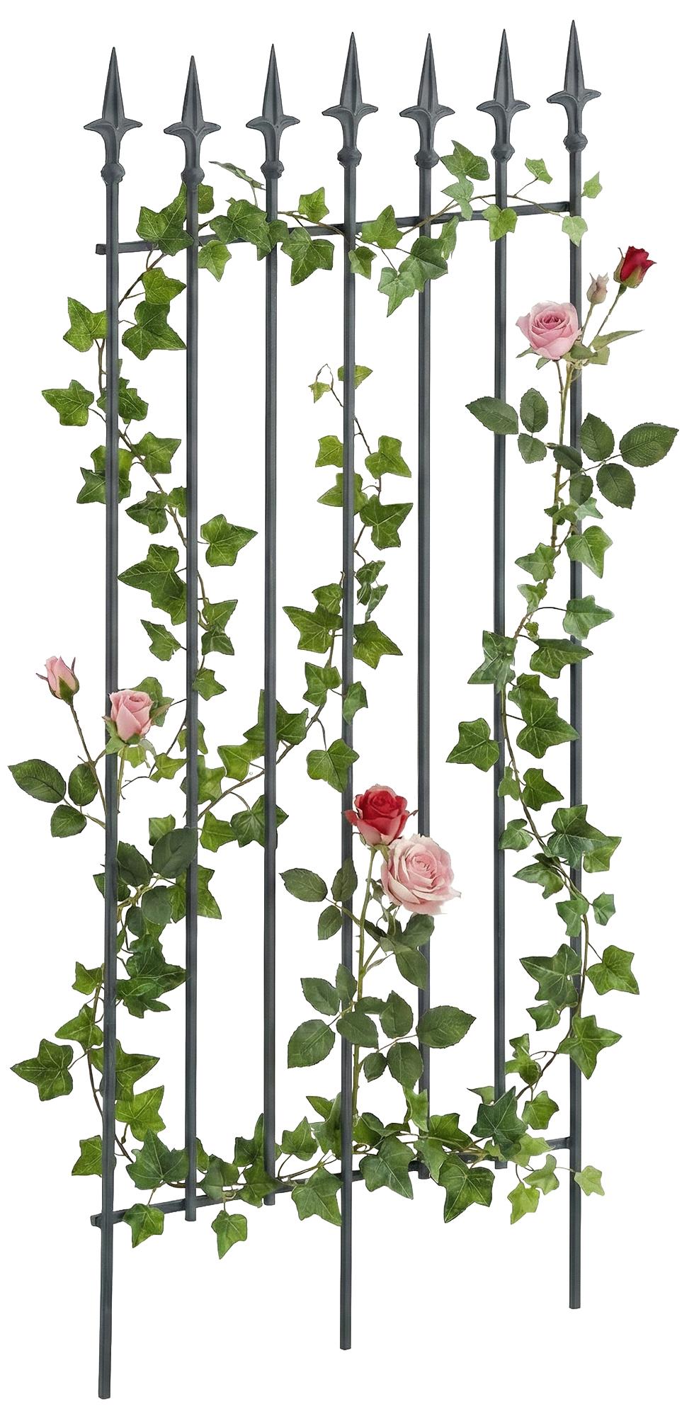 CLP Rankgitter Metall 100x50 cm Elisa, Kletterhilfe stabil f&uuml;r Rosen und Efeu, Pflanzgitter im Jugendstil, Rankhilfe f&uuml;r Garten - Bild 1