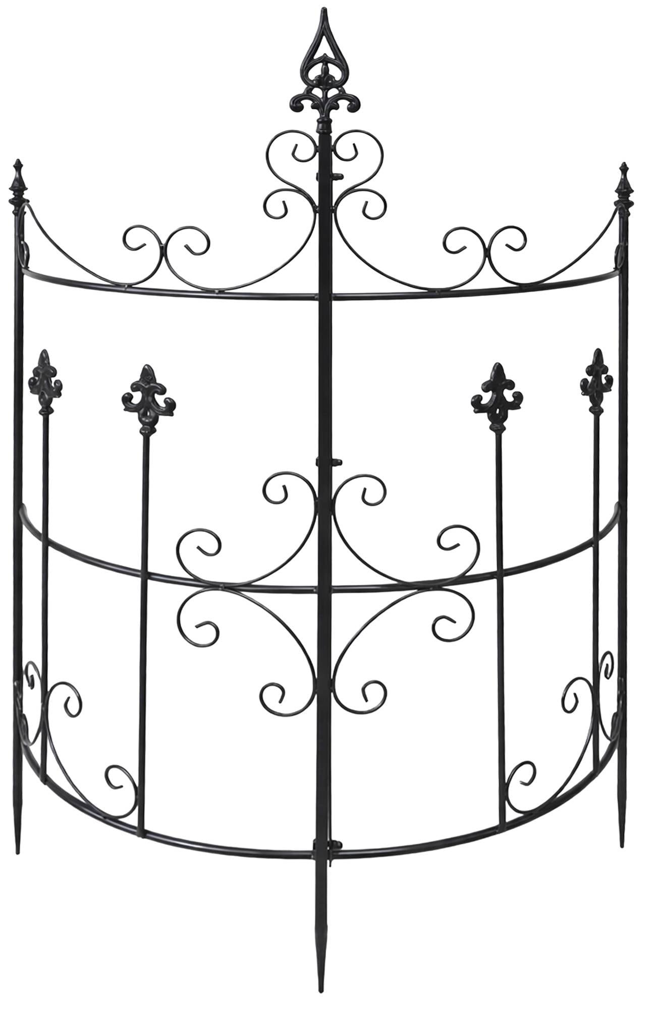 CLP Rankgitter Metall 2er Set Klivia, dekorative Rankhilfe mit Zierspitzen, leicht montierbar, ideal f&uuml;r Rosen und Clematis im Garten - Bild 1