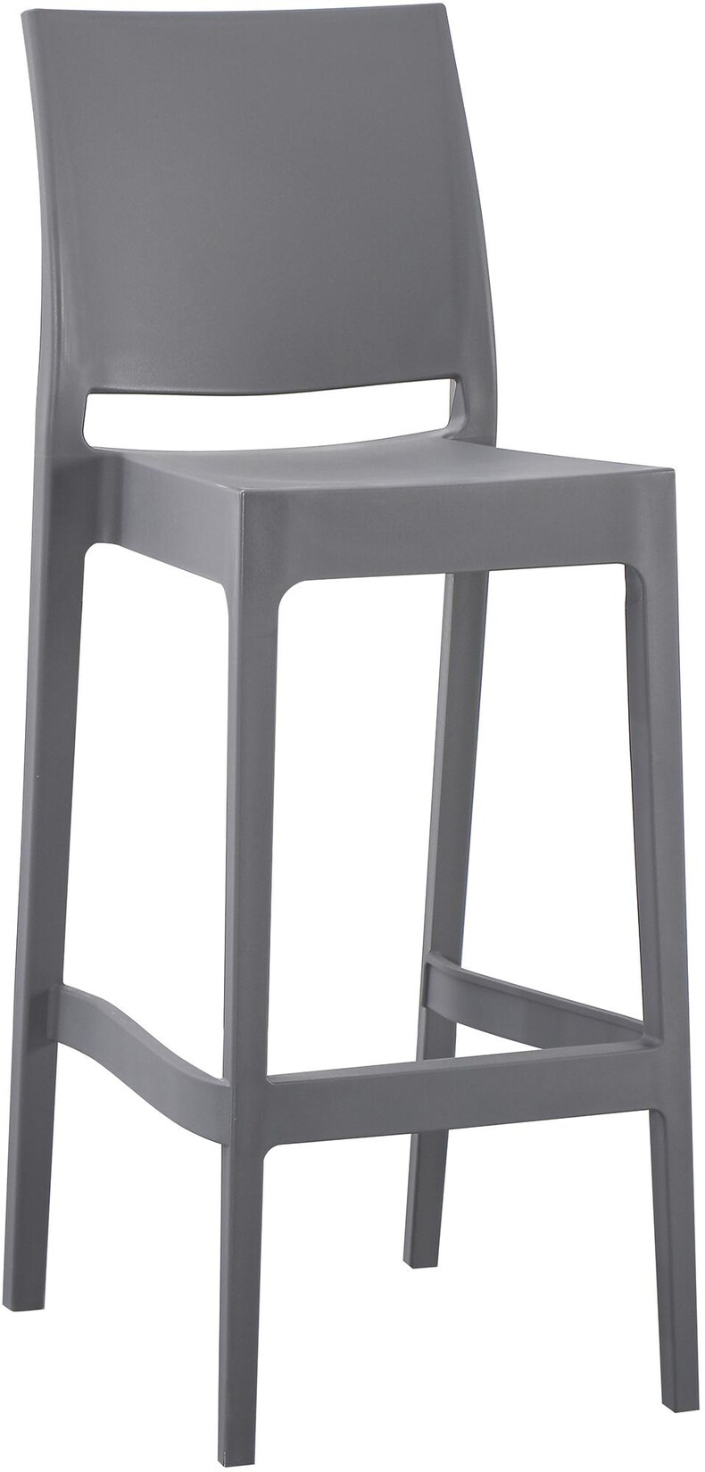 CLP Barhocker outdoor stapelbar Flamur, Gartenhocker für draußen aus Kunststoff wetterfest UV-beständig, Stapelhocker bis 150 kg belastbar