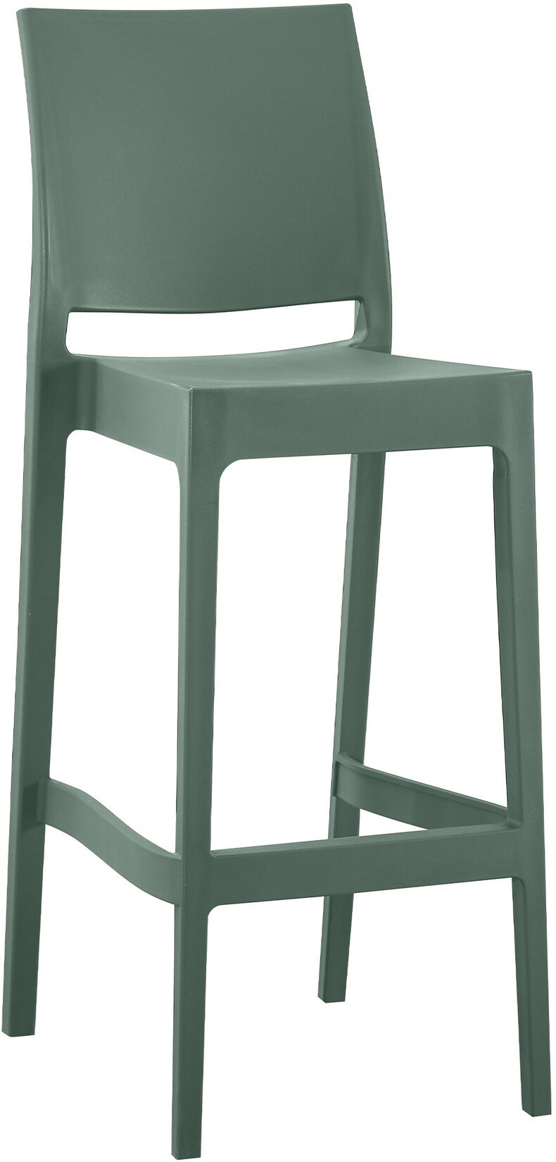 CLP Barhocker outdoor stapelbar Flamur, Gartenhocker für draußen aus Kunststoff wetterfest UV-beständig, Stapelhocker bis 150 kg belastbar