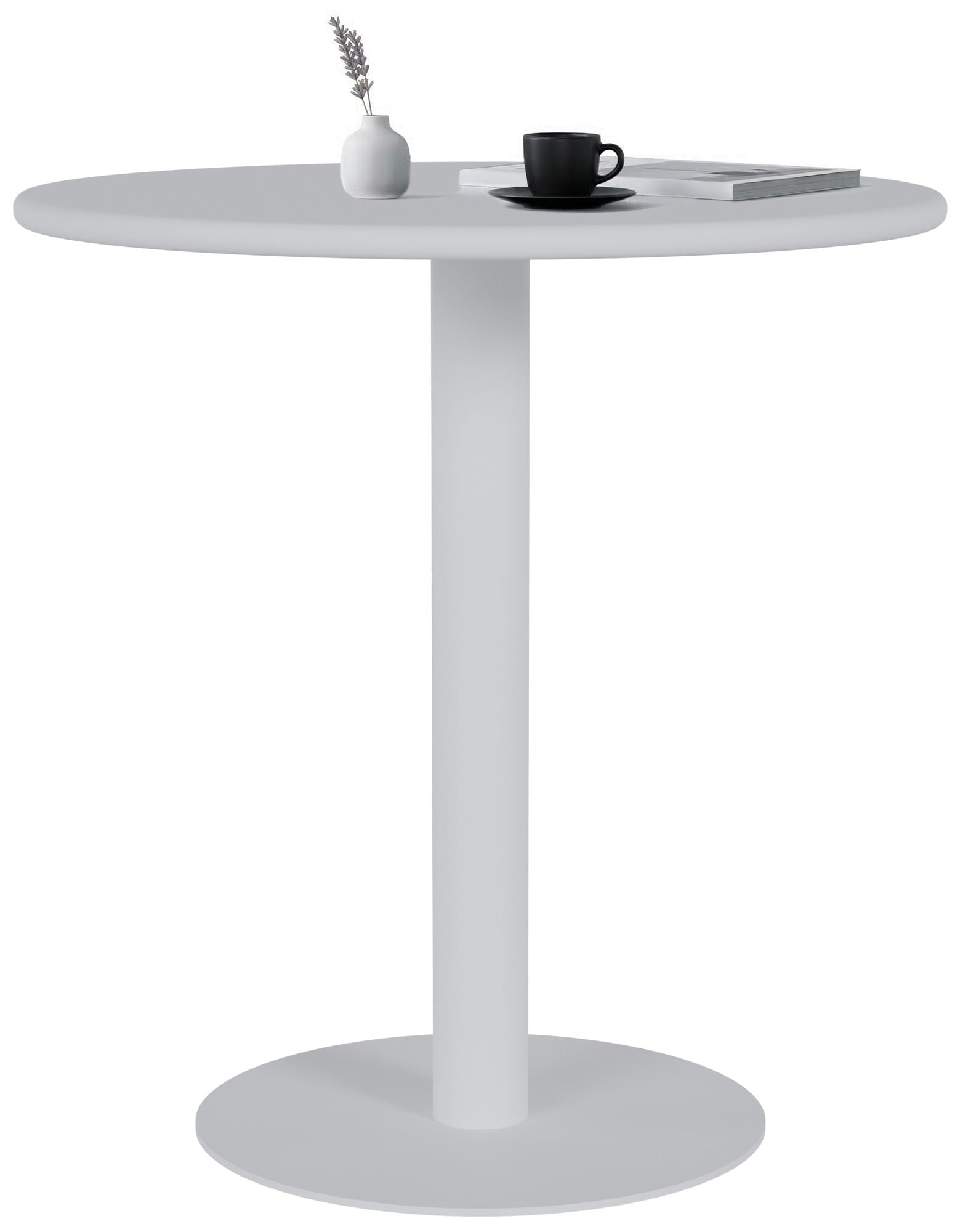 CLP Bistrotisch rund 70 cm Jarla, K&uuml;chentisch mit MDF-Tischplatte und Metallgestell f&uuml;r zwei Personen, Esstisch f&uuml;r Bistro und Gastronomie - Bild 1